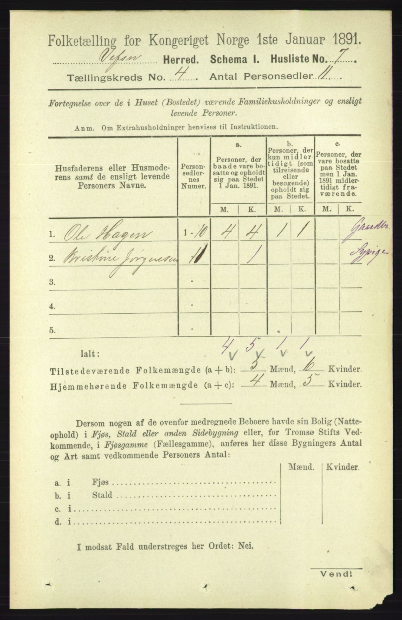 RA, Folketelling 1891 for 1824 Vefsn herred, 1891, s. 1569