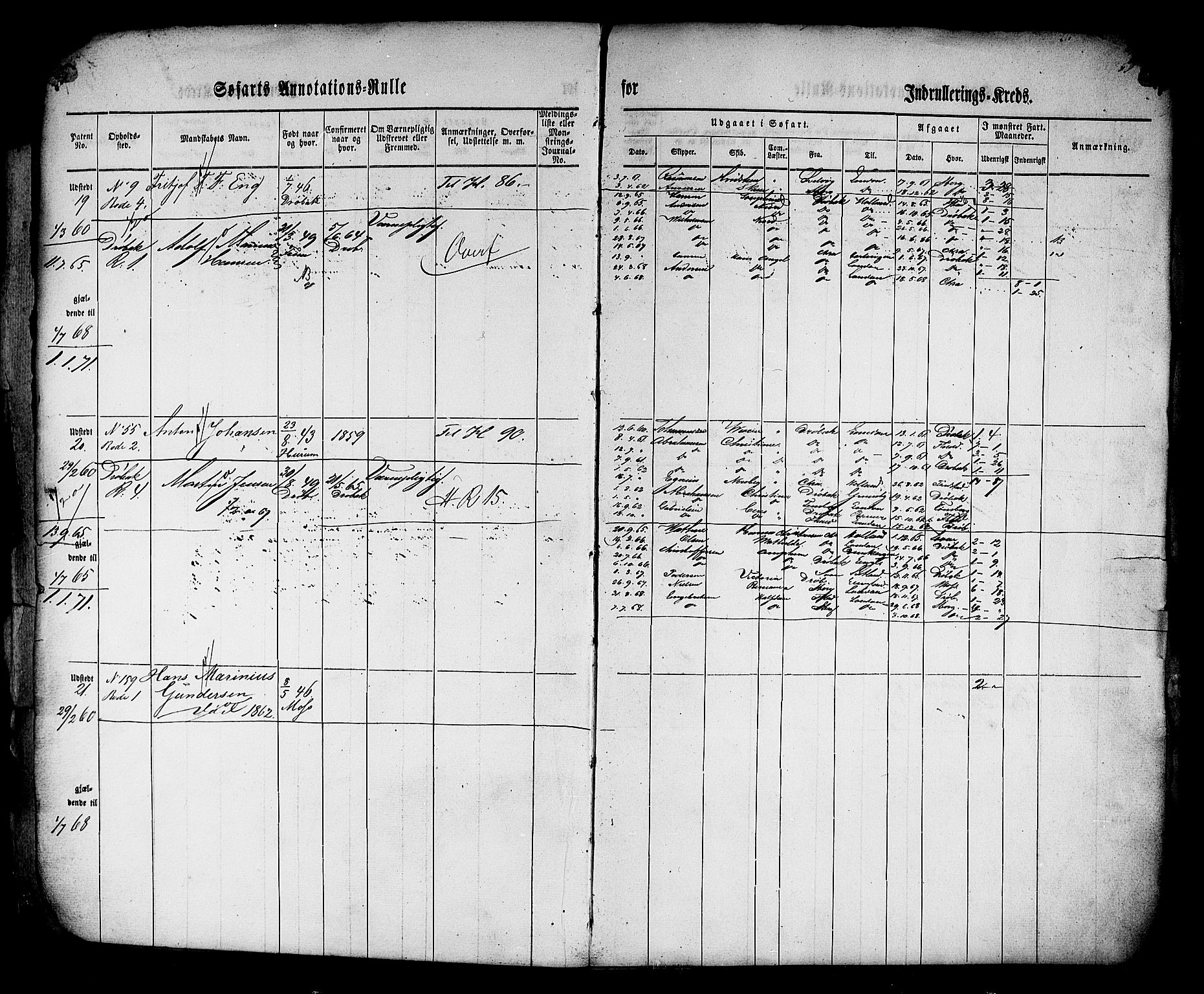 Drøbak mønstringskontor, AV/SAO-A-10569f/F/Fc/Fca/L0001: Patent nr. 1-273, 1860, s. 10