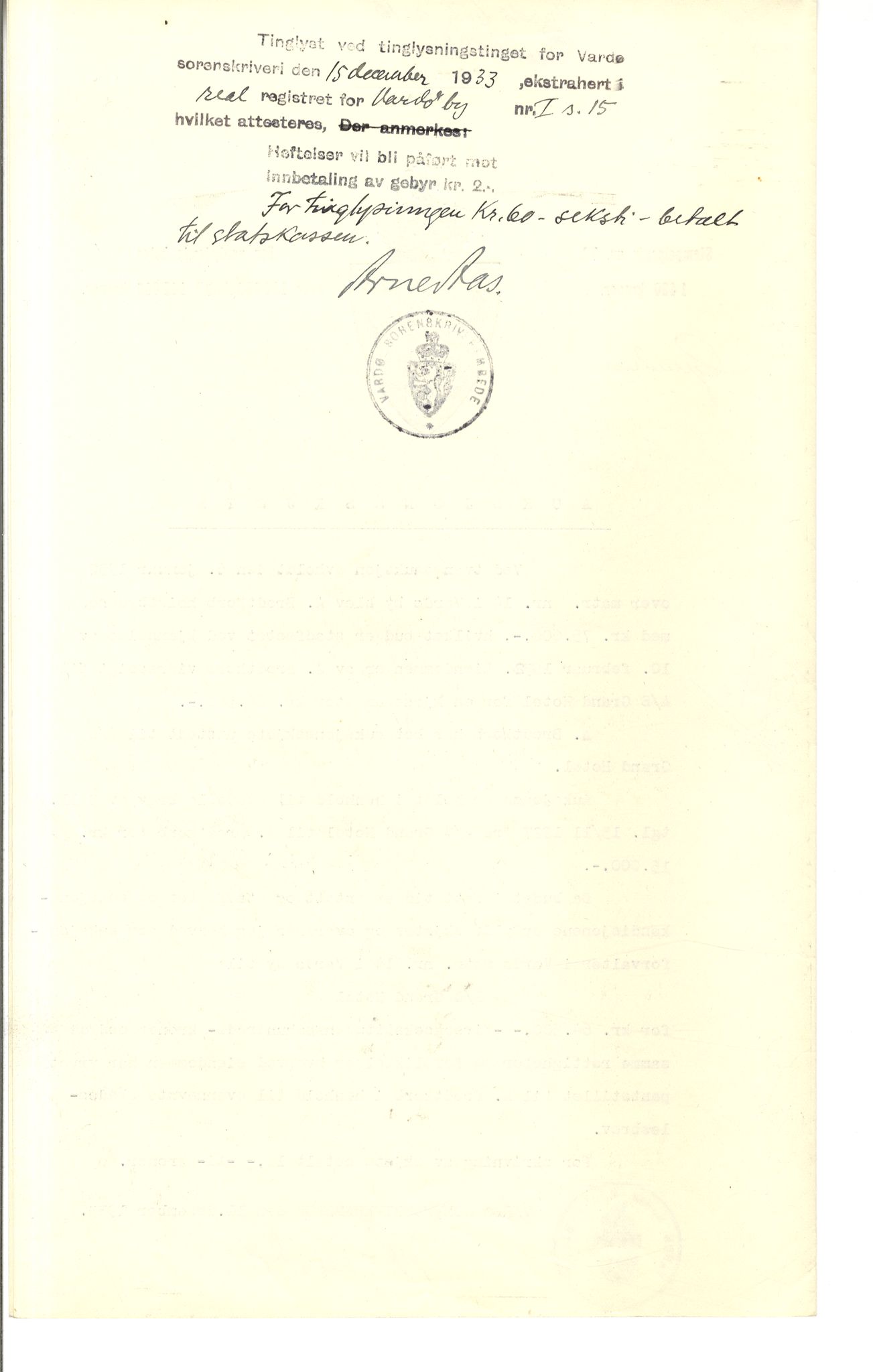 Brodtkorb handel A/S, VAMU/A-0001/Q/Qb/L0002: Skjøter og grunnbrev i Vardø by, 1852-1949, s. 45