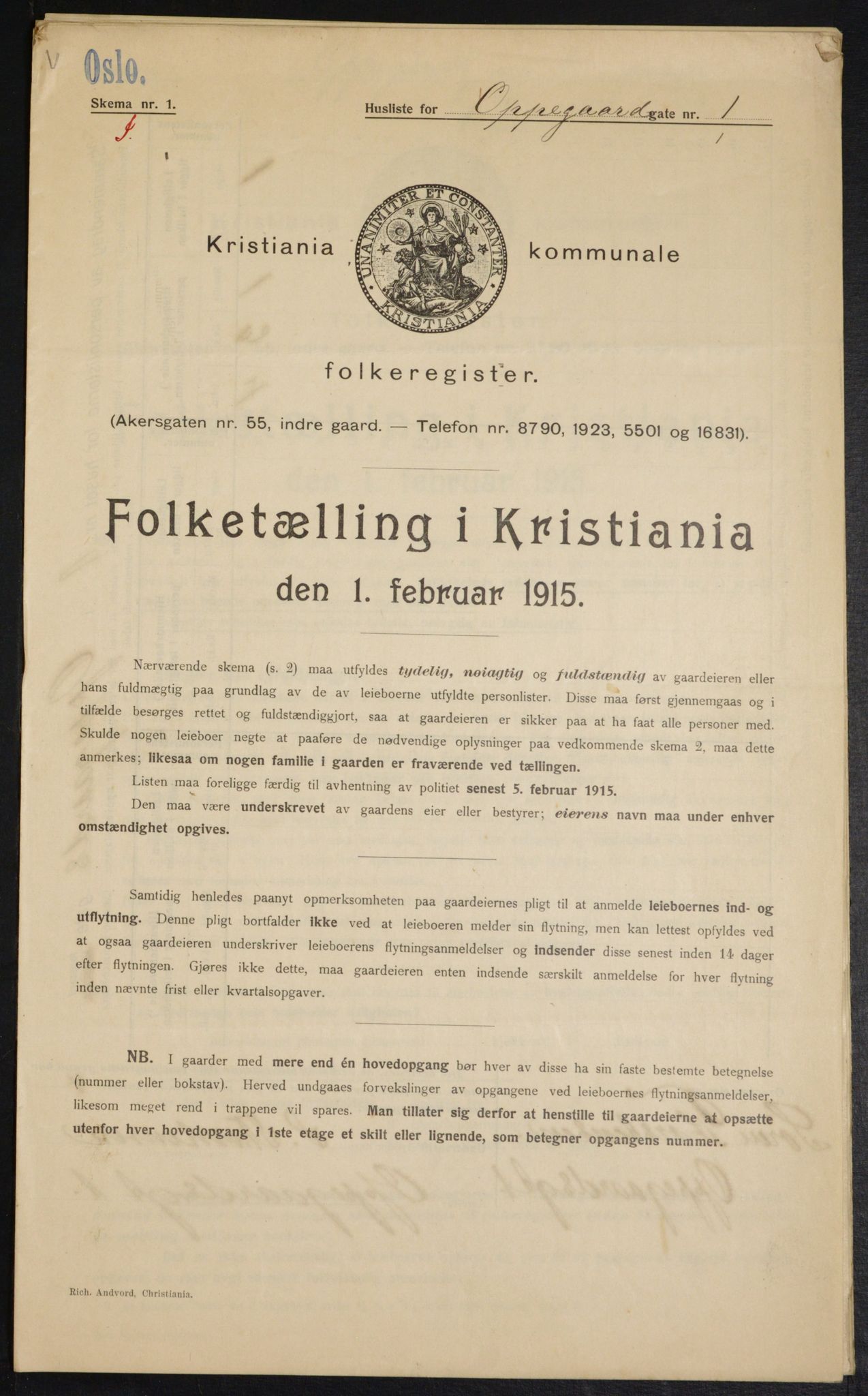 OBA, Kommunal folketelling 1.2.1915 for Kristiania, 1915, s. 75198