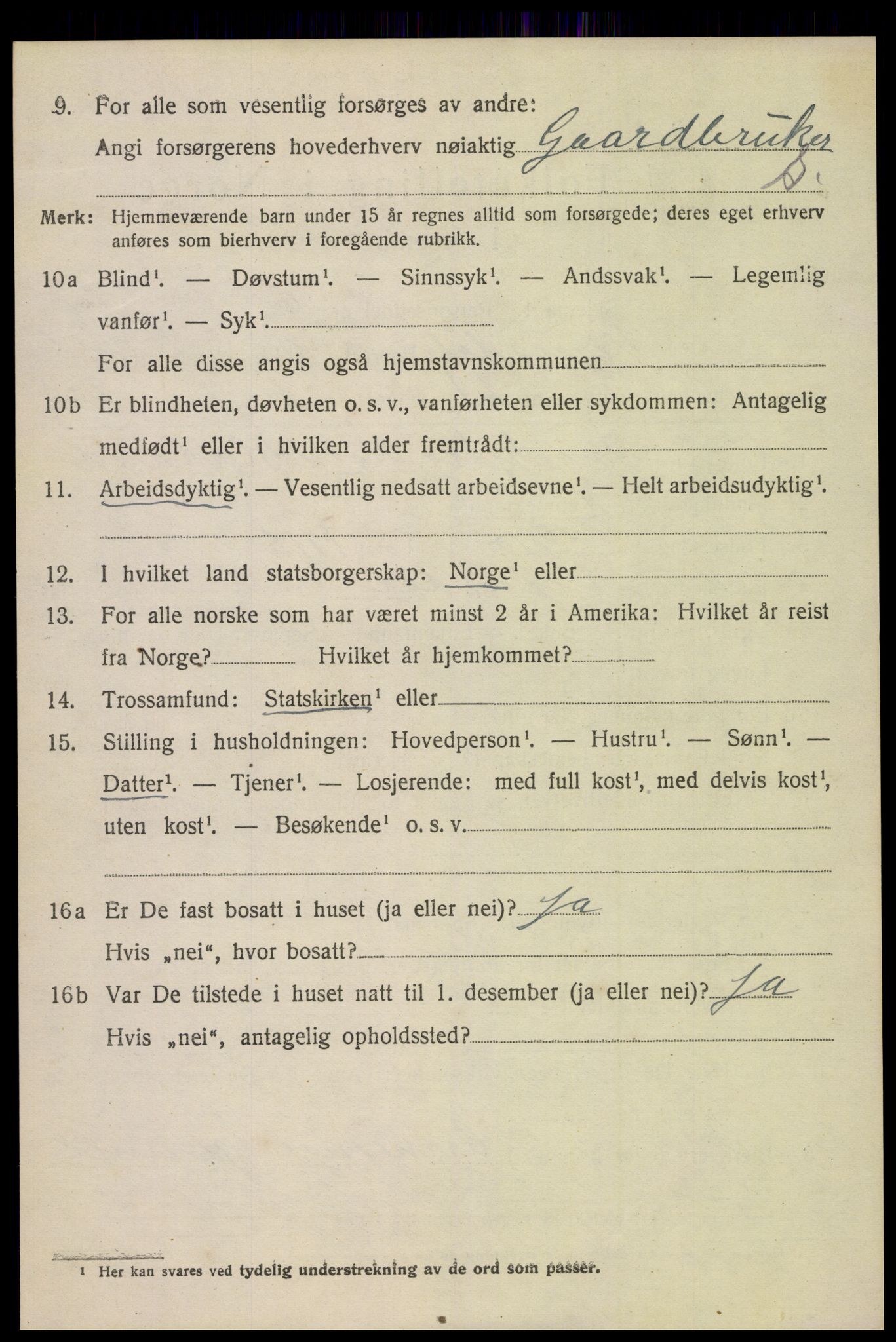 SAK, Folketelling 1920 for 0934 Vegusdal herred, 1920, s. 616