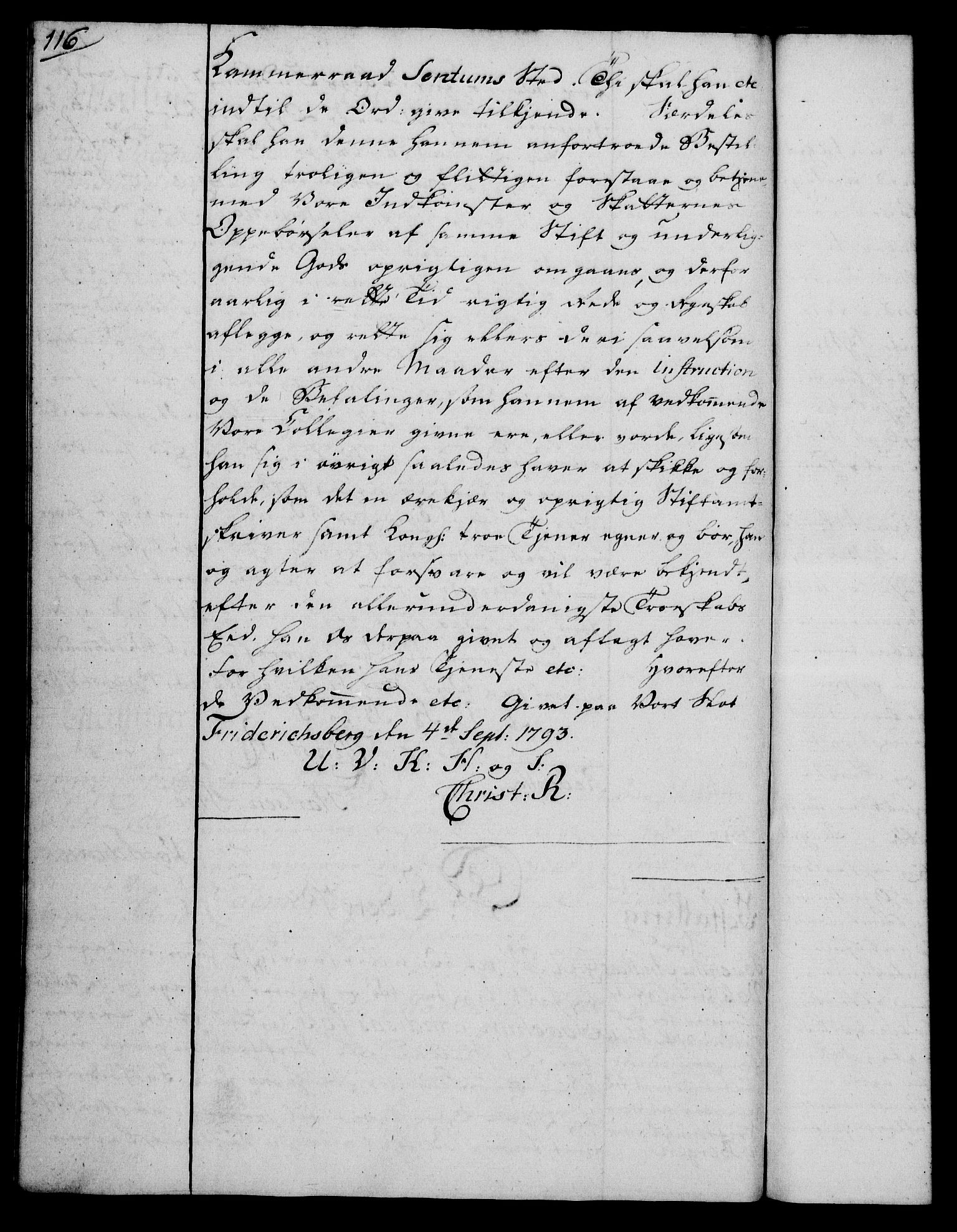 Rentekammeret, Kammerkanselliet, RA/EA-3111/G/Gg/Gge/L0006: Norsk bestallingsprotokoll med register (merket RK 53.30), 1773-1814, s. 116