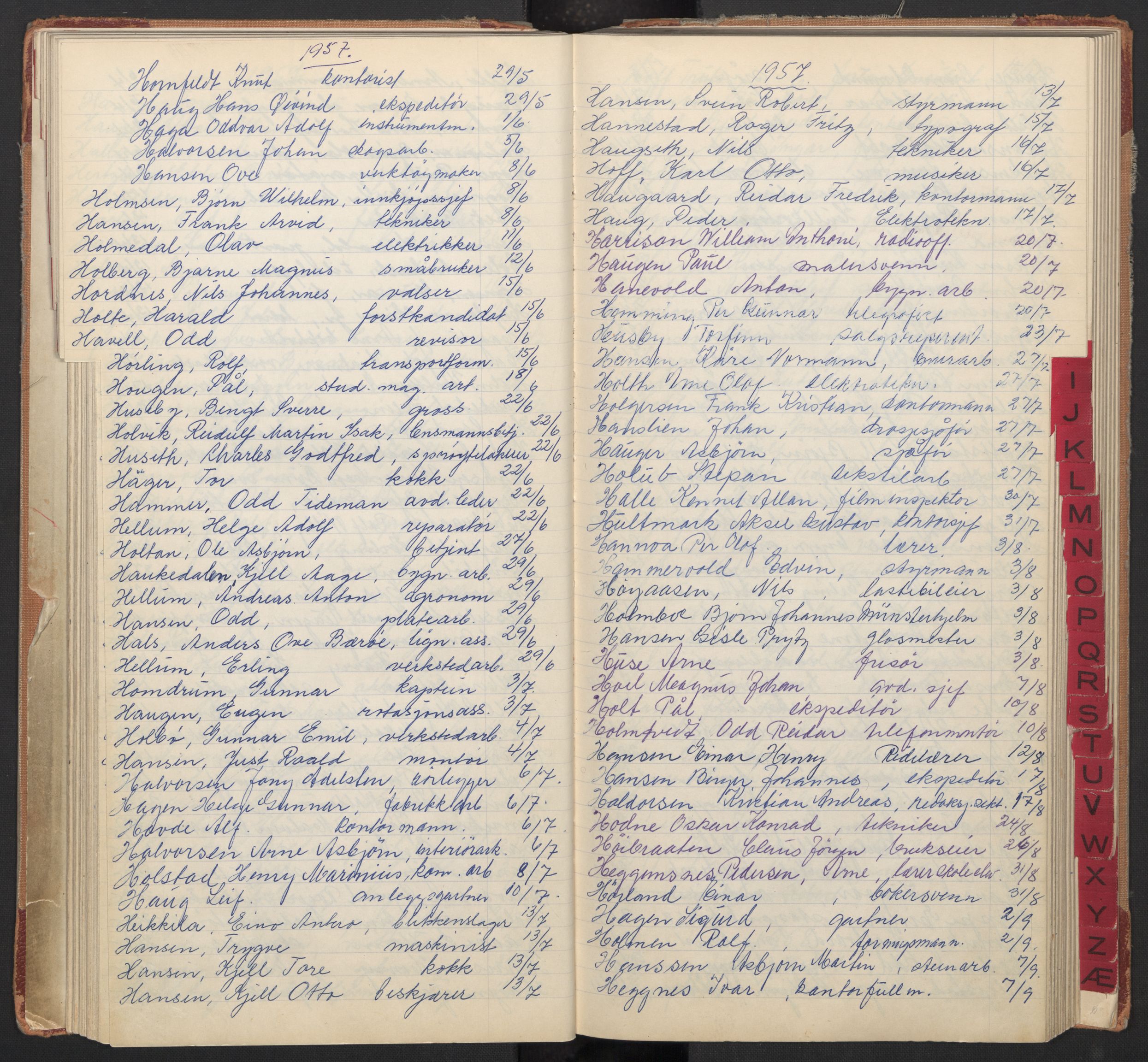 Oslo byfogd avd. I, AV/SAO-A-10220/L/La/L0009: Vigselsregister, 1955-1958, s. 56