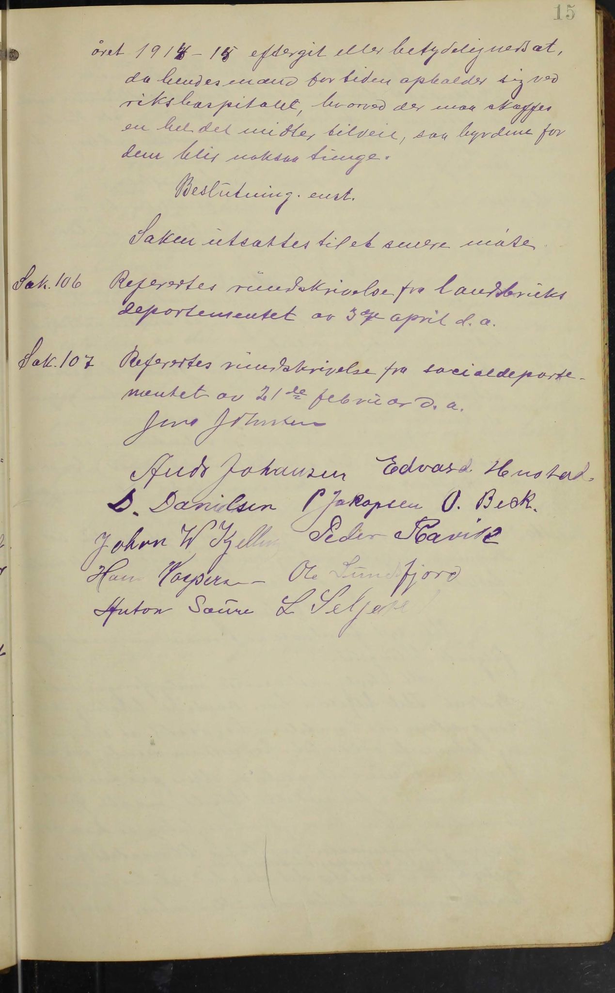 Gildeskål kommune. Formannskapet, AIN/K-18380.150/100/L0004: Møtebok formannskapet, 1914-1918