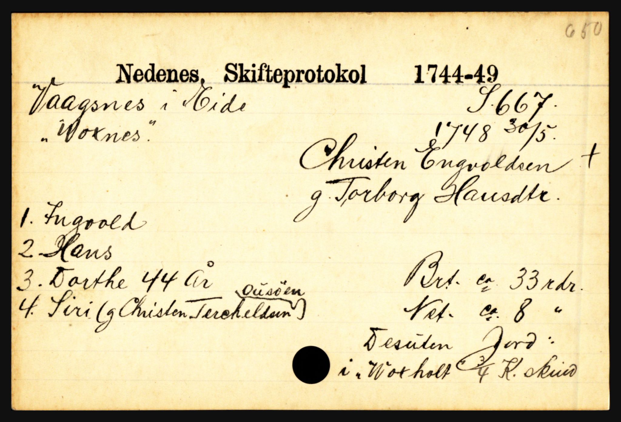 Nedenes sorenskriveri før 1824, AV/SAK-1221-0007/H, s. 33557