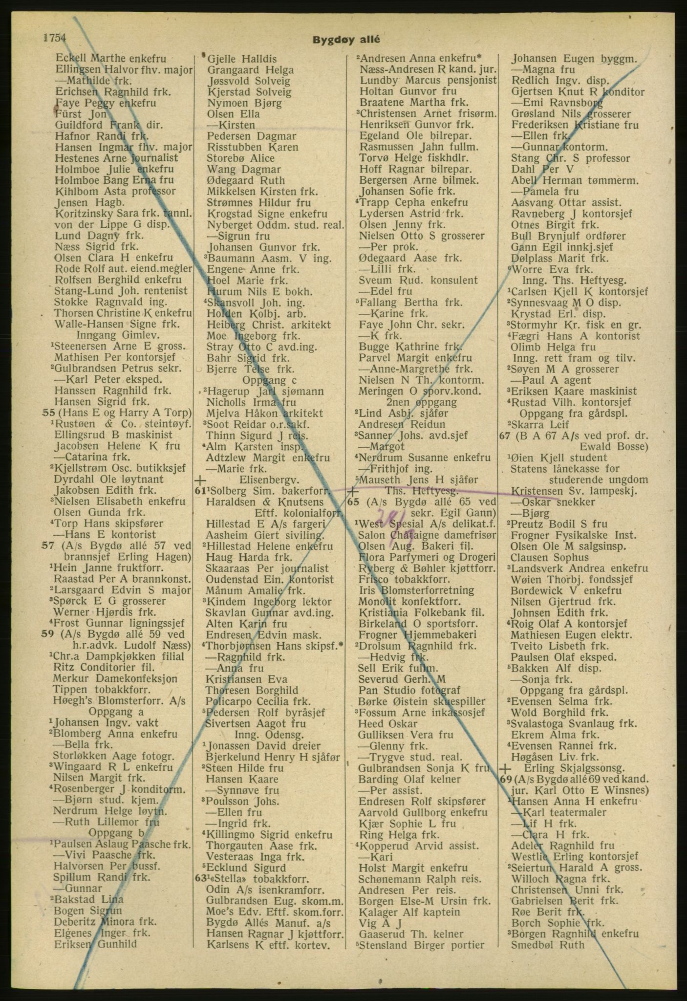 Kristiania/Oslo adressebok, PUBL/-, 1953, s. 1754