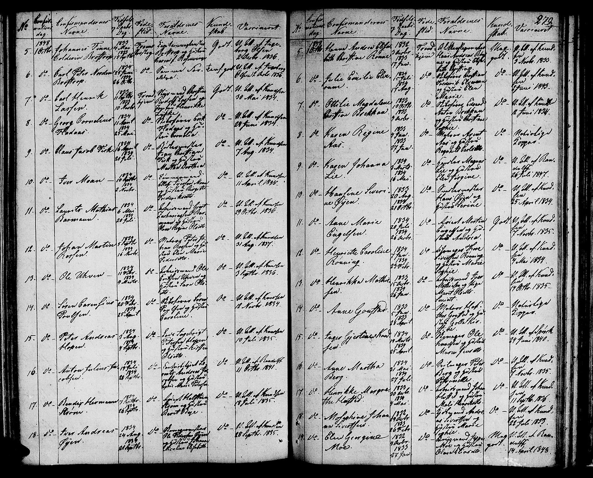 Ministerialprotokoller, klokkerbøker og fødselsregistre - Sør-Trøndelag, SAT/A-1456/601/L0070: Residerende kapellans bok nr. 601B03, 1821-1881, s. 279
