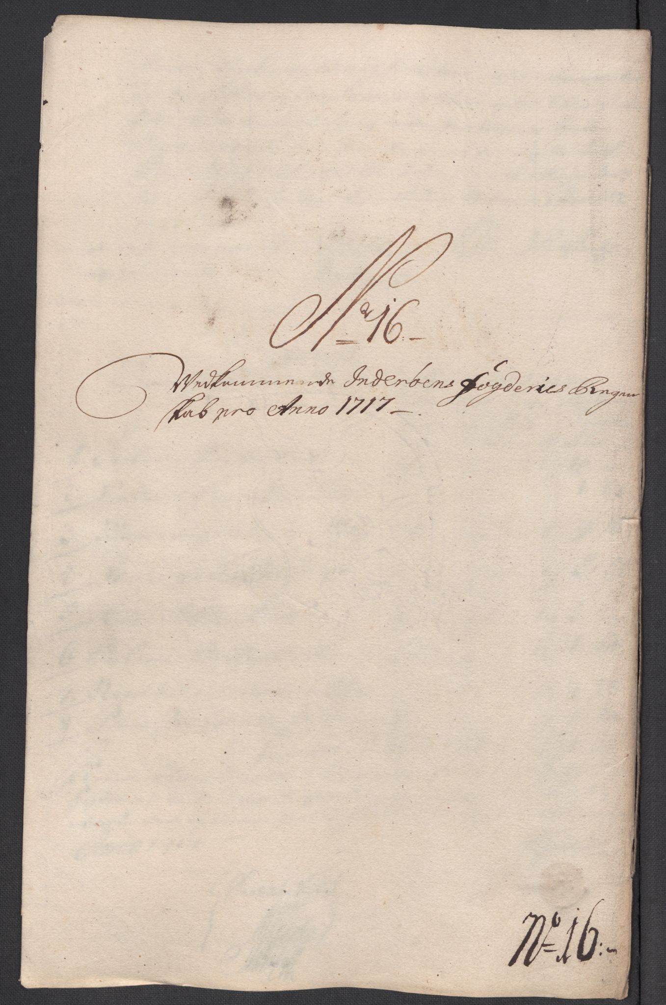 Rentekammeret inntil 1814, Reviderte regnskaper, Fogderegnskap, RA/EA-4092/R63/L4325: Fogderegnskap Inderøy, 1717, s. 213