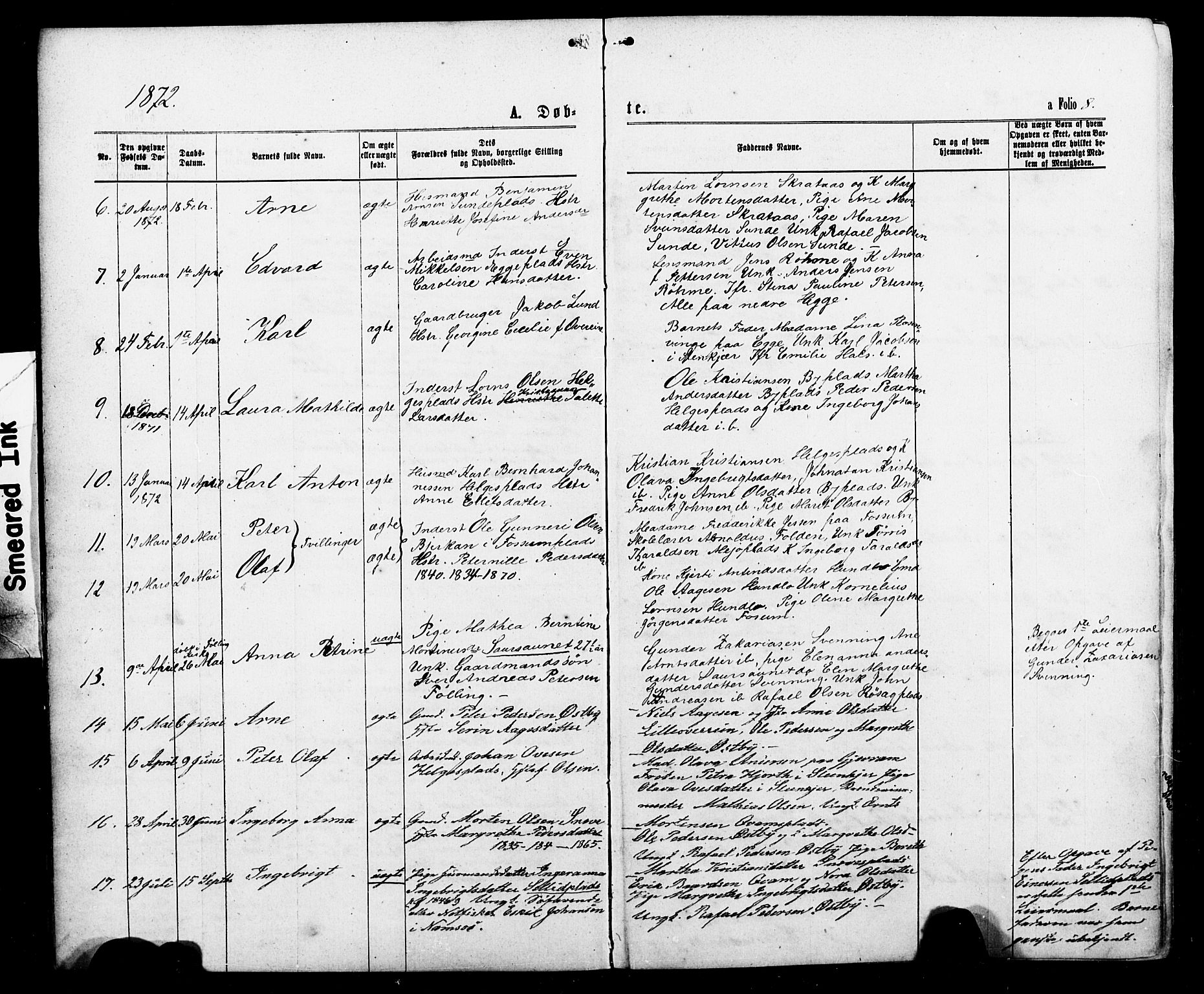 Ministerialprotokoller, klokkerbøker og fødselsregistre - Nord-Trøndelag, SAT/A-1458/740/L0380: Klokkerbok nr. 740C01, 1868-1902, s. 8