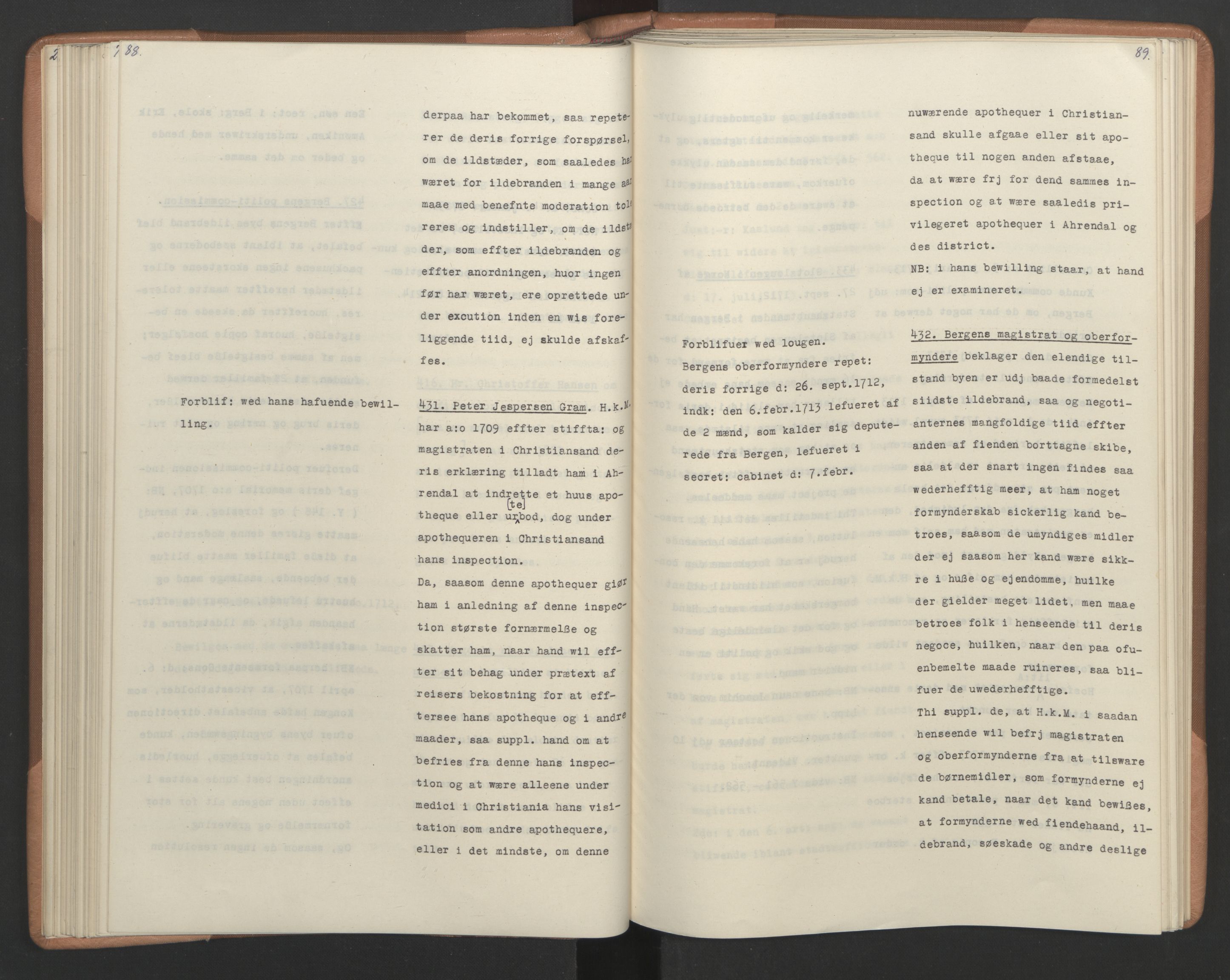 Avskriftsamlingen, RA/EA-4022/F/Fa/L0079: Supplikker, 1712-1713, s. 99