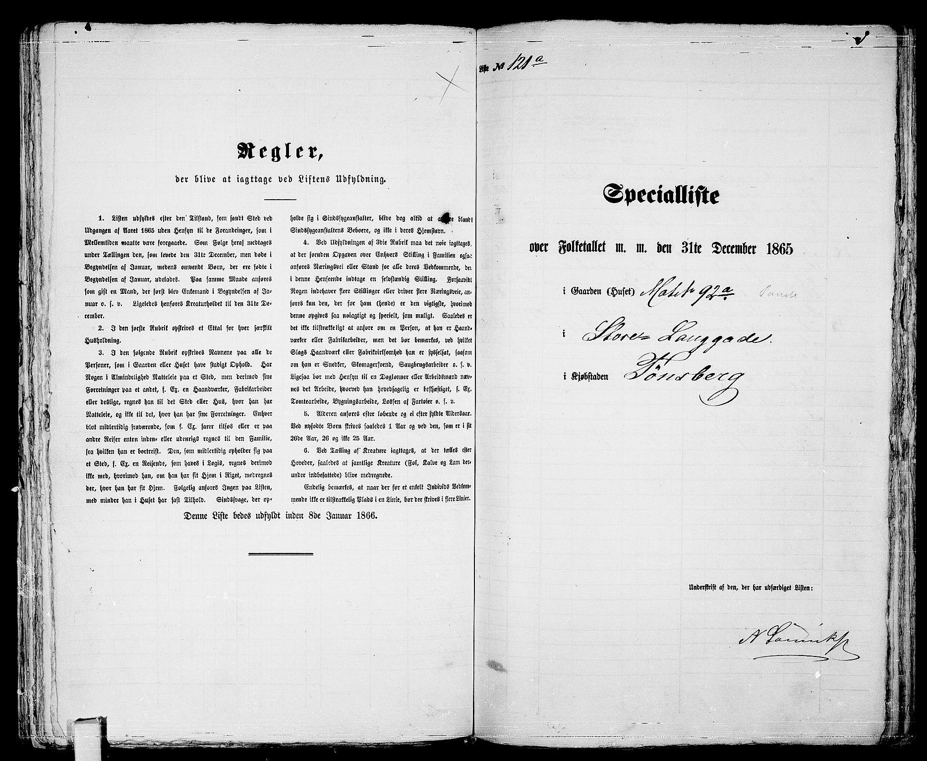 RA, Folketelling 1865 for 0705P Tønsberg prestegjeld, 1865, s. 265