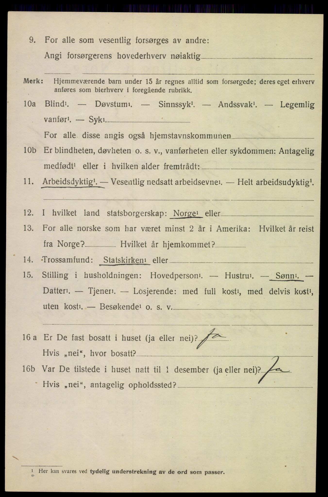SAH, Folketelling 1920 for 0512 Lesja herred, 1920, s. 1283