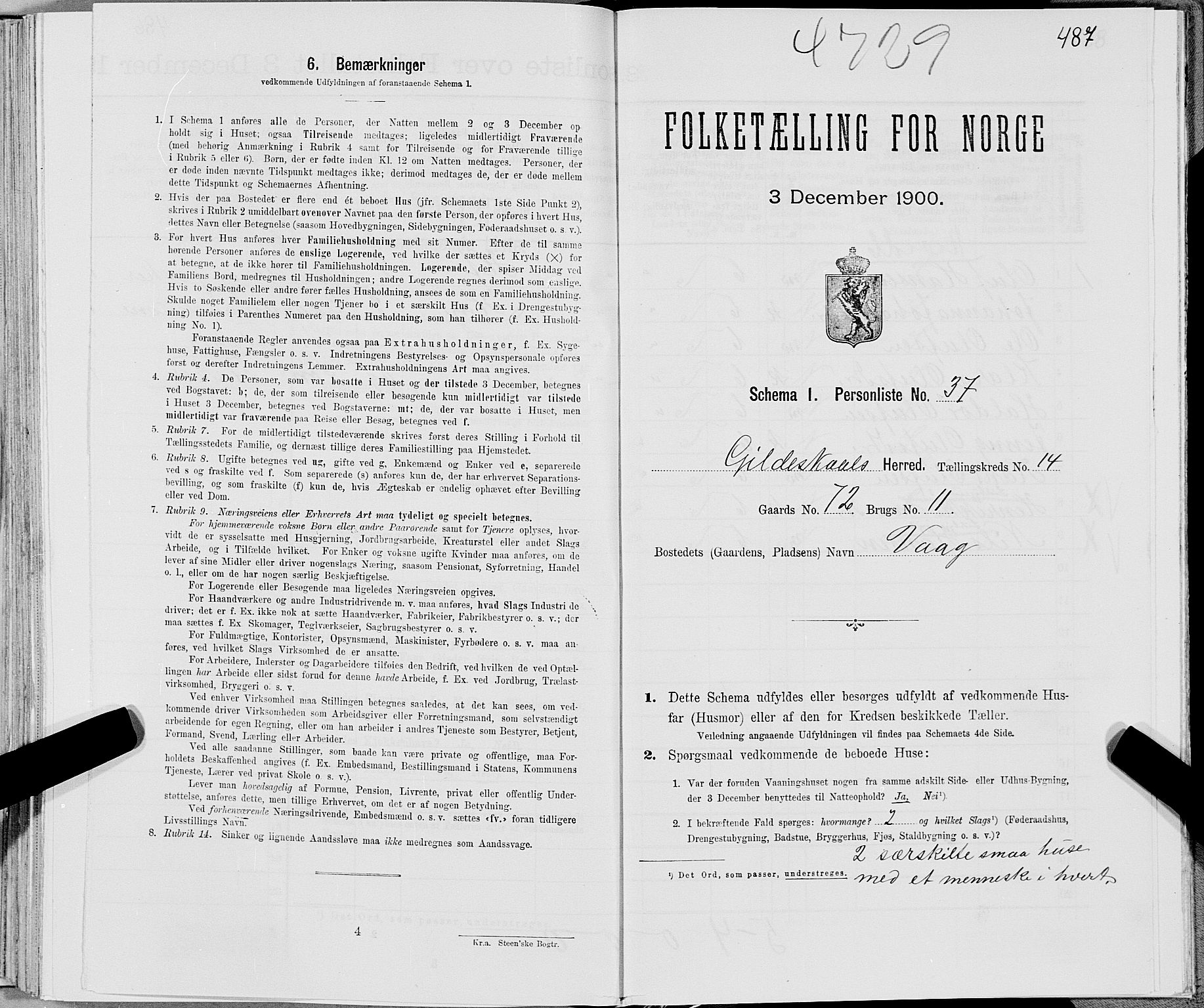 SAT, Folketelling 1900 for 1838 Gildeskål herred, 1900, s. 1470