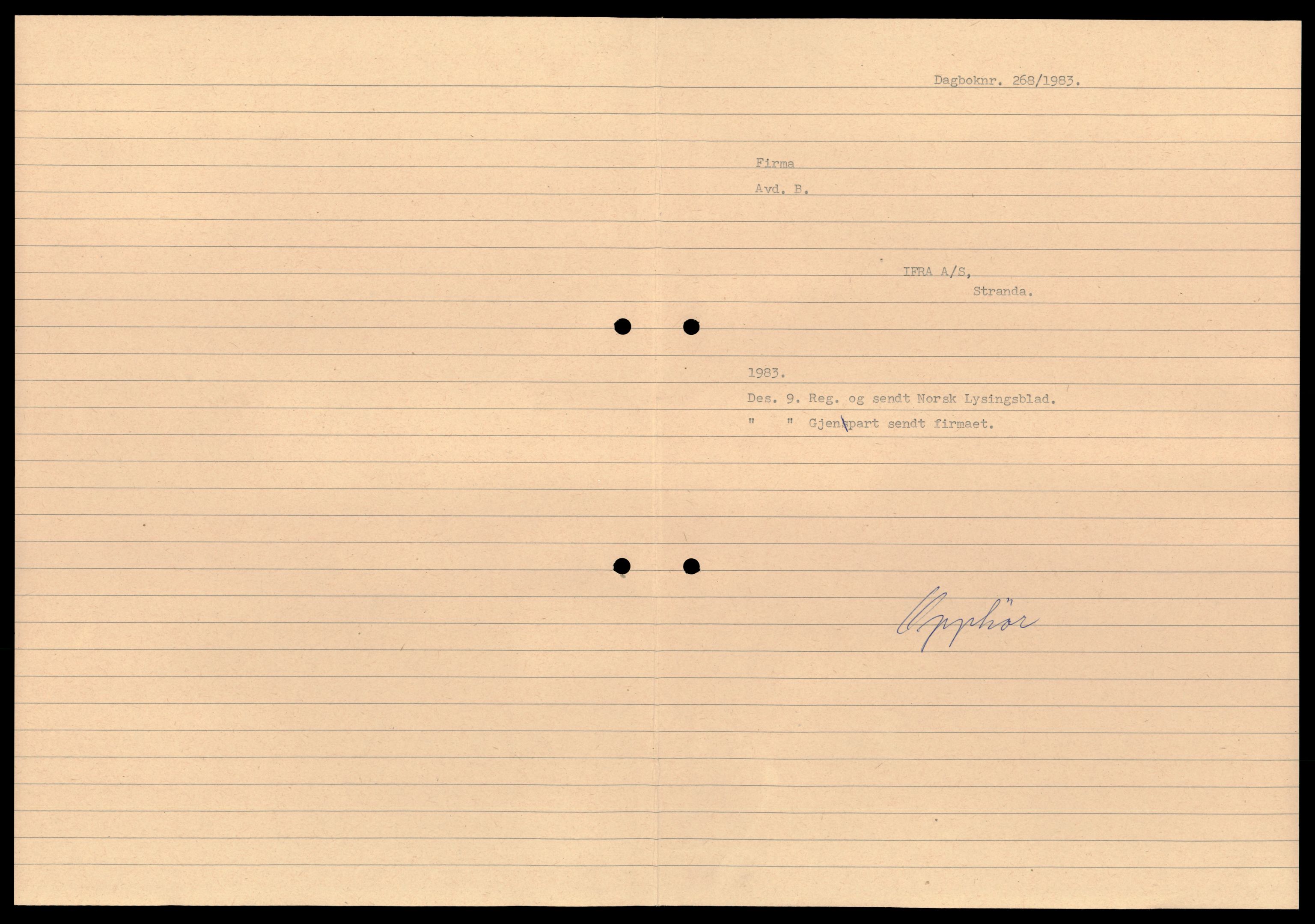 Nordre Sunnmøre sorenskriveri, AV/SAT-A-0006/2/J/Jd/Jde/L0033: Bilag. Aksjeselskap, I-J, 1944-1990, s. 1