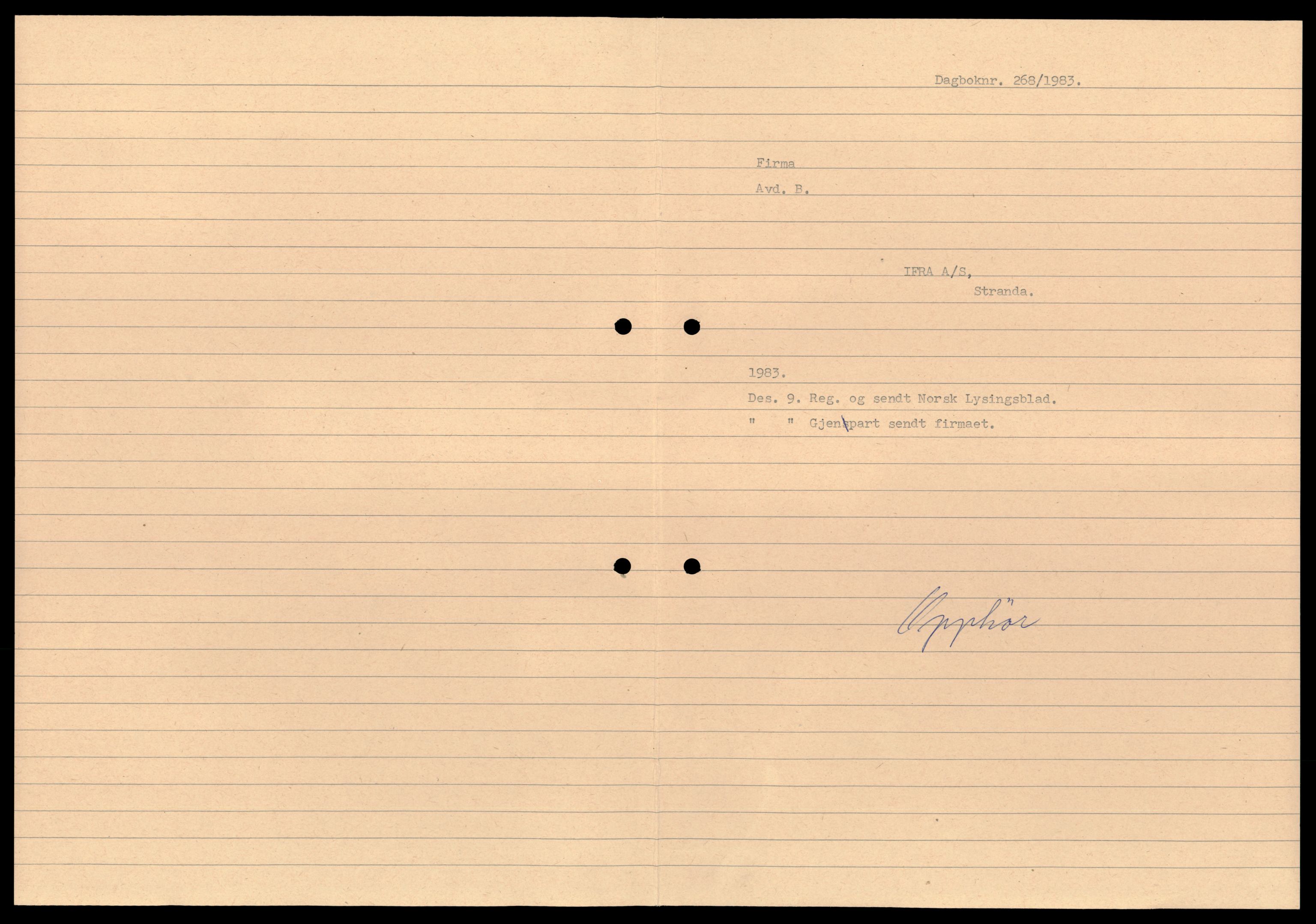 Nordre Sunnmøre sorenskriveri, SAT/A-0006/2/J/Jd/Jde/L0033: Bilag. Aksjeselskap, I-J, 1944-1990, s. 1