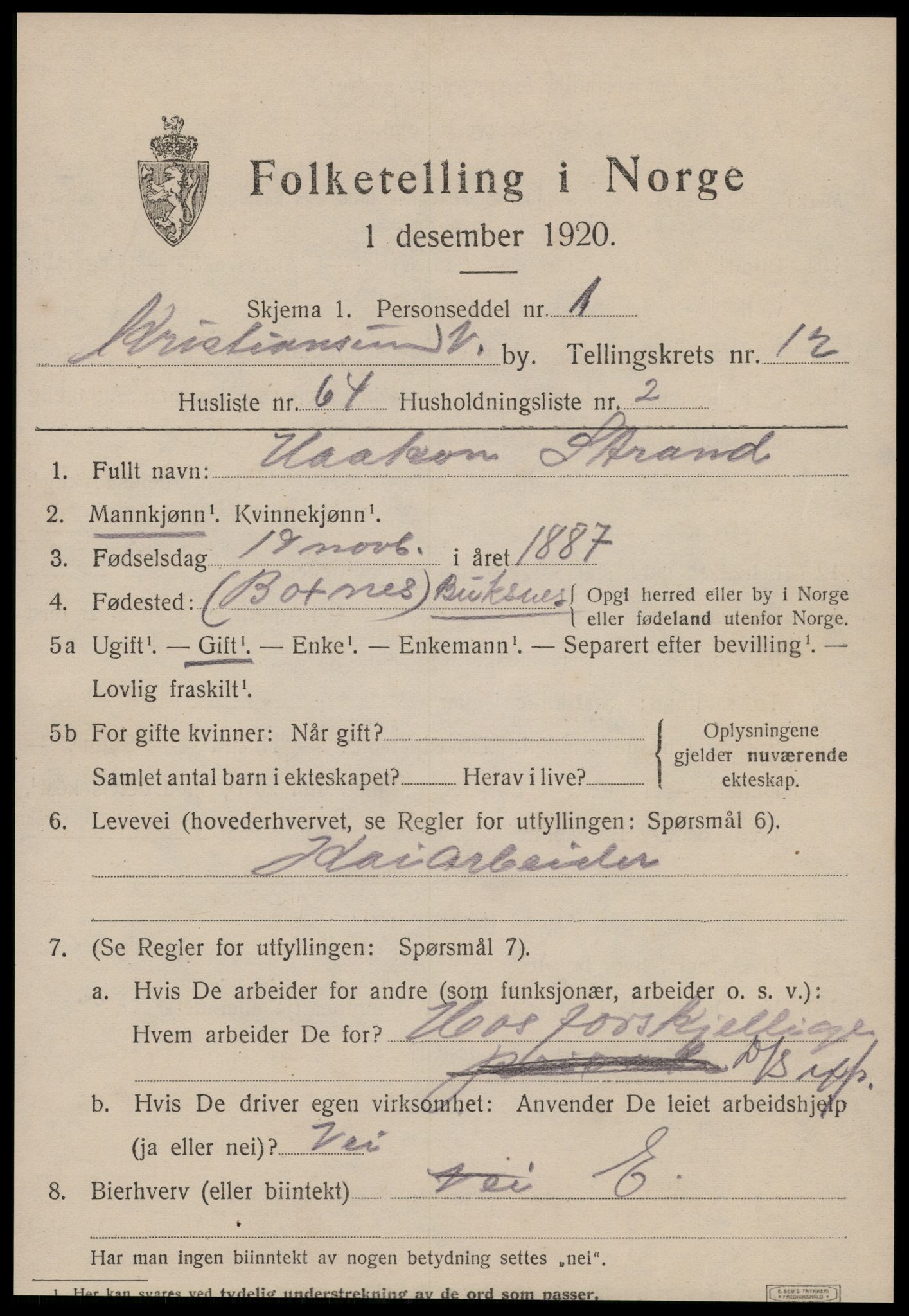 SAT, Folketelling 1920 for 1503 Kristiansund kjøpstad, 1920, s. 26401