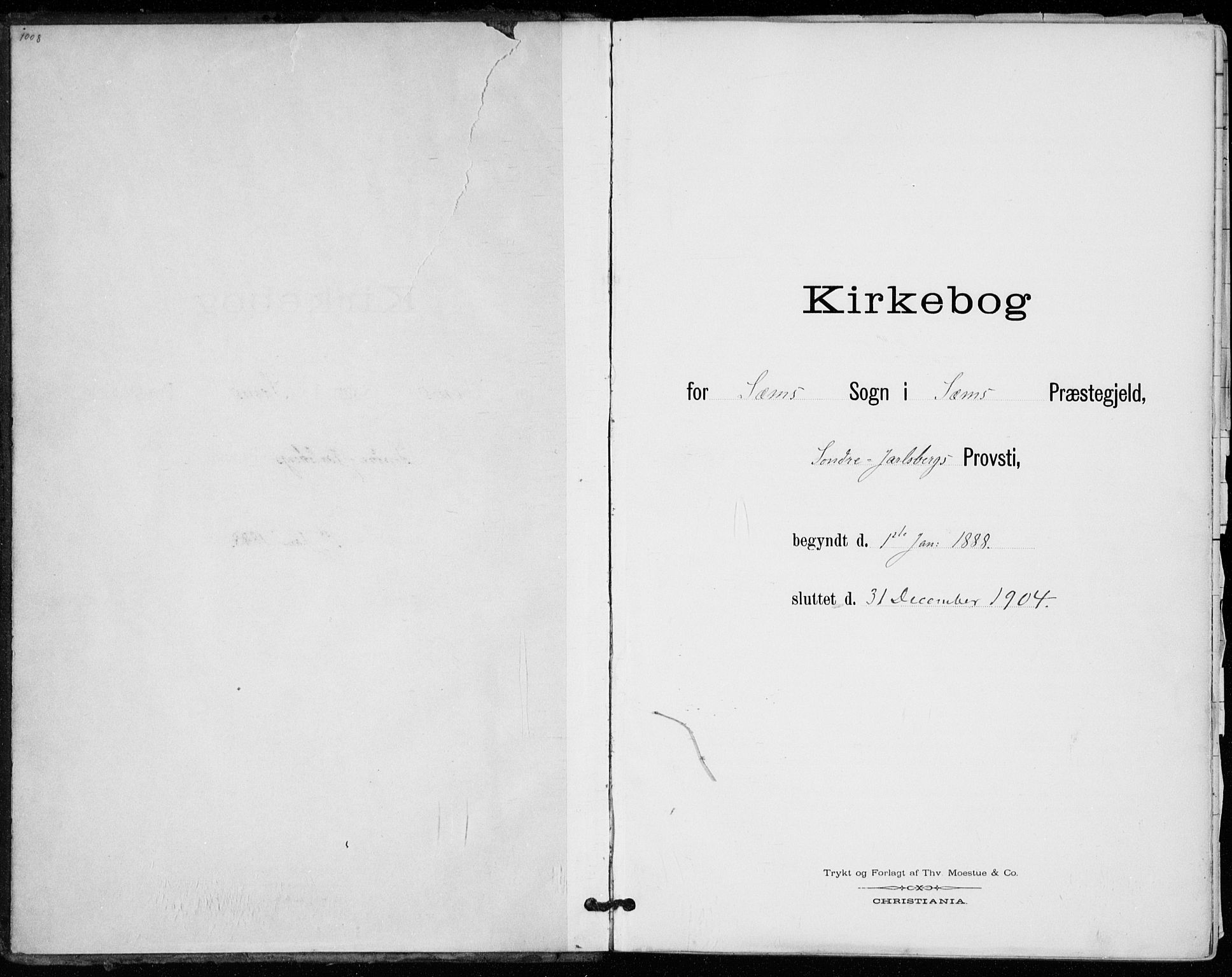 Sem kirkebøker, SAKO/A-5/F/Fa/L0011: Ministerialbok nr. I 11, 1888-1904