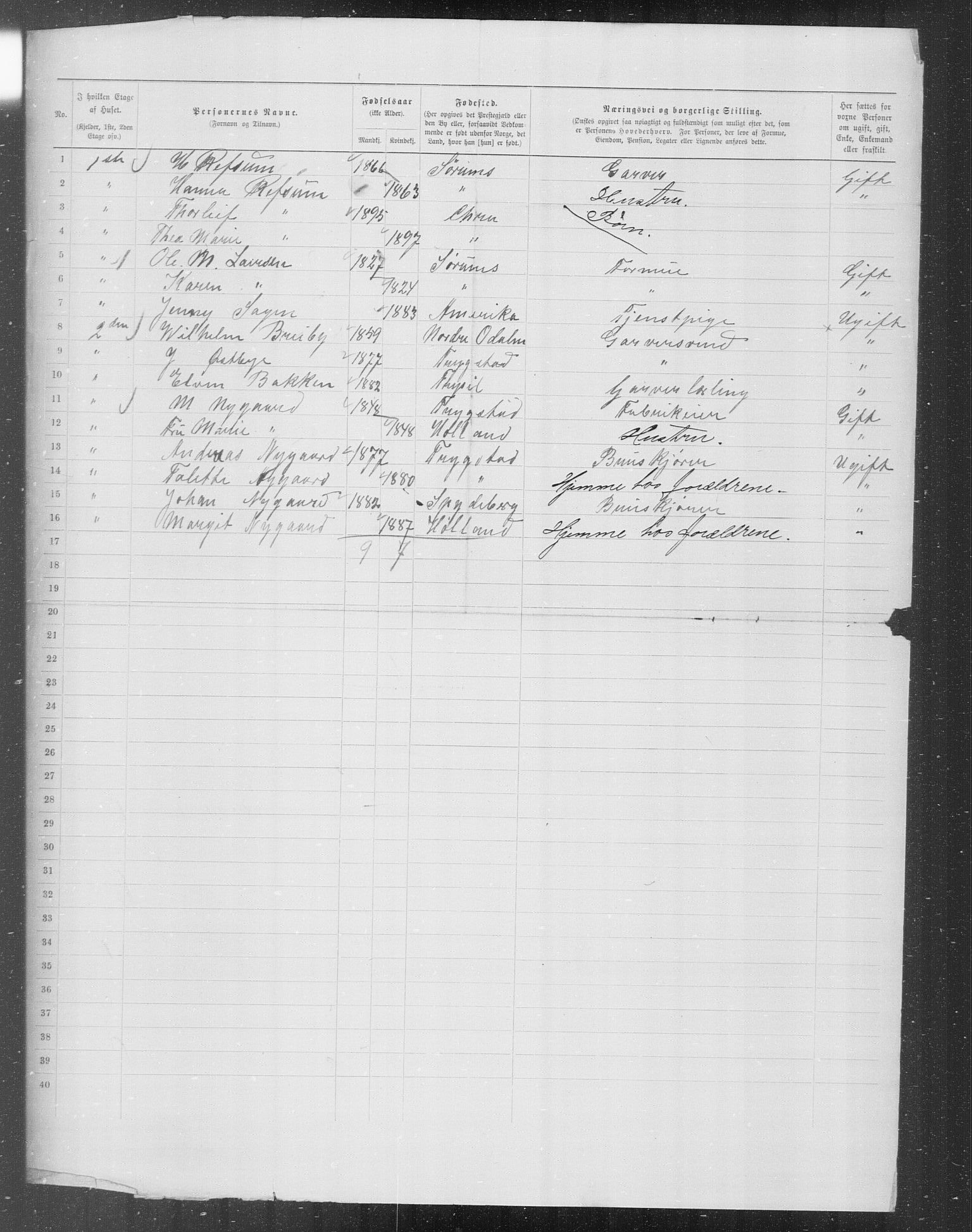 OBA, Kommunal folketelling 31.12.1899 for Kristiania kjøpstad, 1899, s. 6918