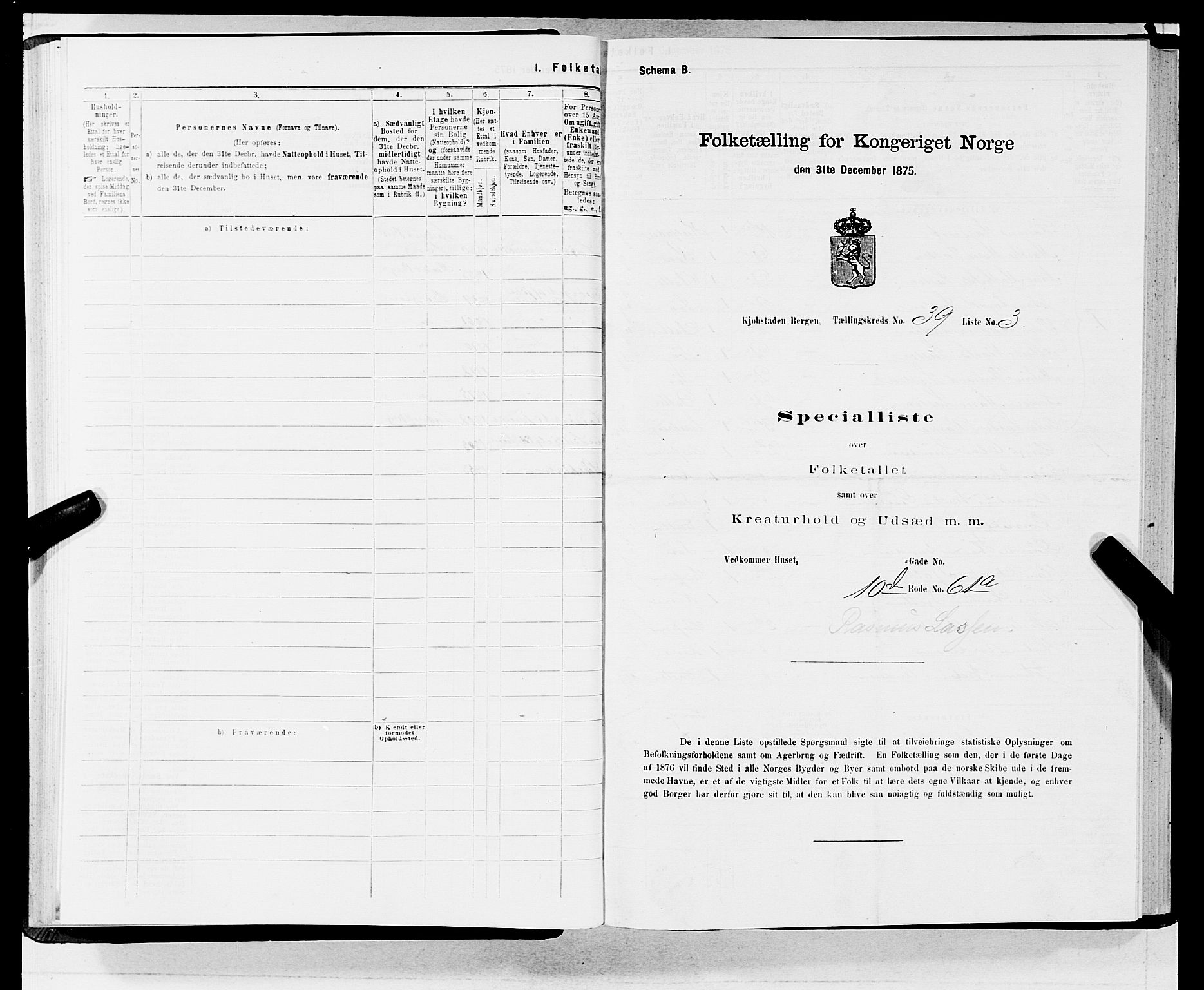 SAB, Folketelling 1875 for 1301 Bergen kjøpstad, 1875, s. 2012