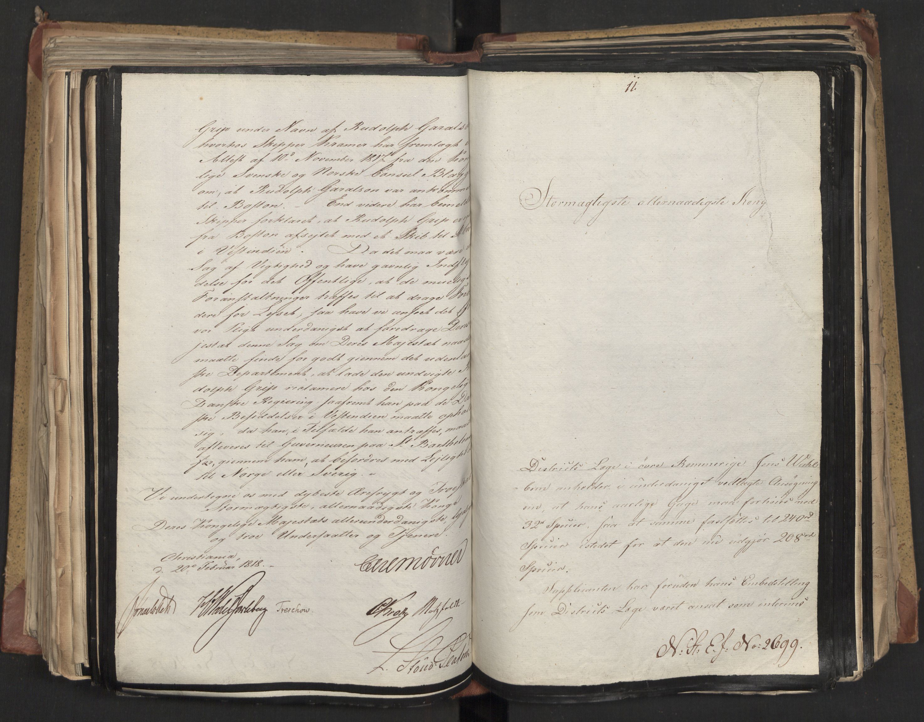 Statsrådsavdelingen i Stockholm, AV/RA-S-1003/D/Da/L0012: Regjeringsinnstillinger nr. 2587-2760, 1818, s. 381