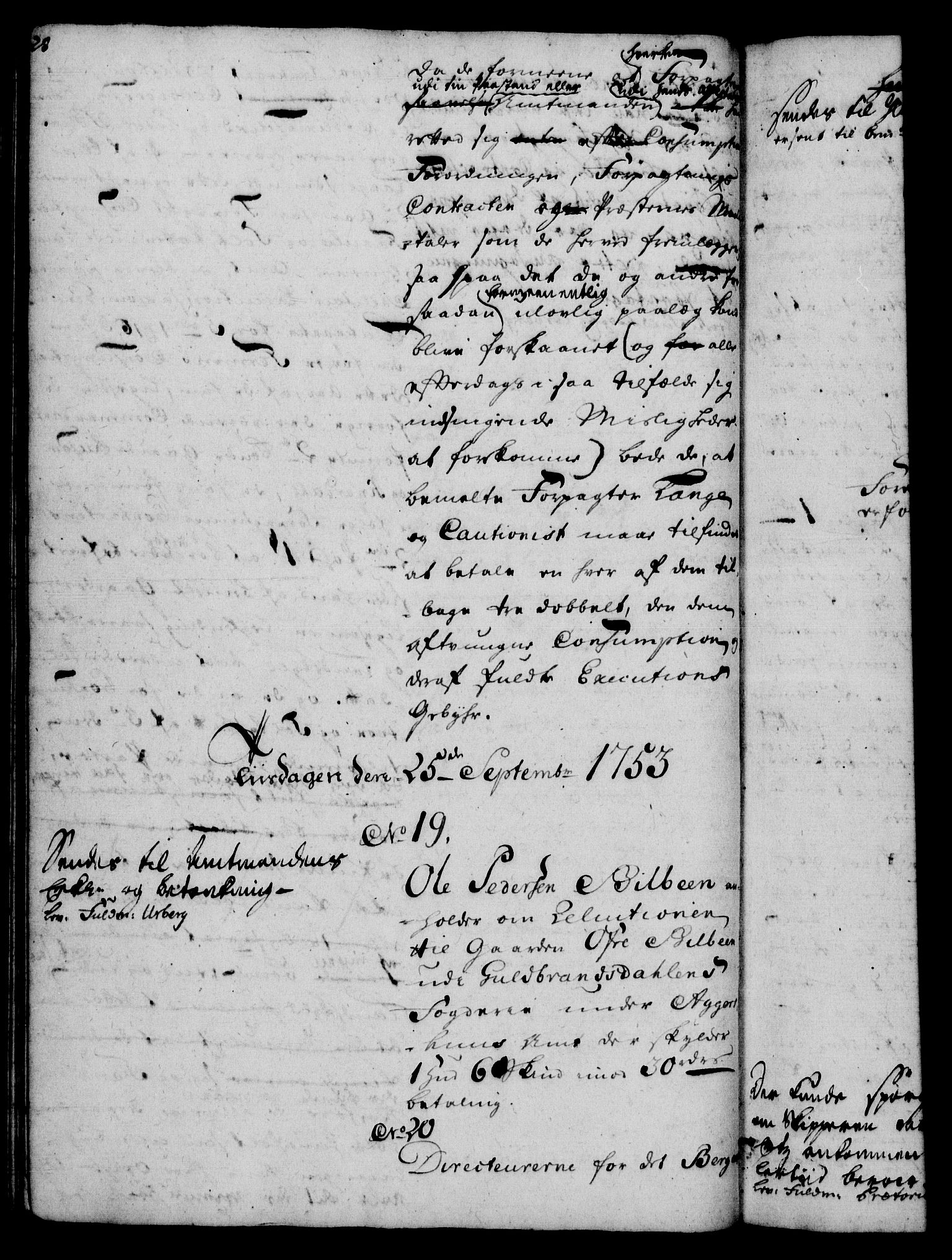 Rentekammeret, Kammerkanselliet, AV/RA-EA-3111/G/Gh/Gha/L0032: Norsk ekstraktmemorialprotokoll (merket RK 53.77), 1753-1755, s. 28