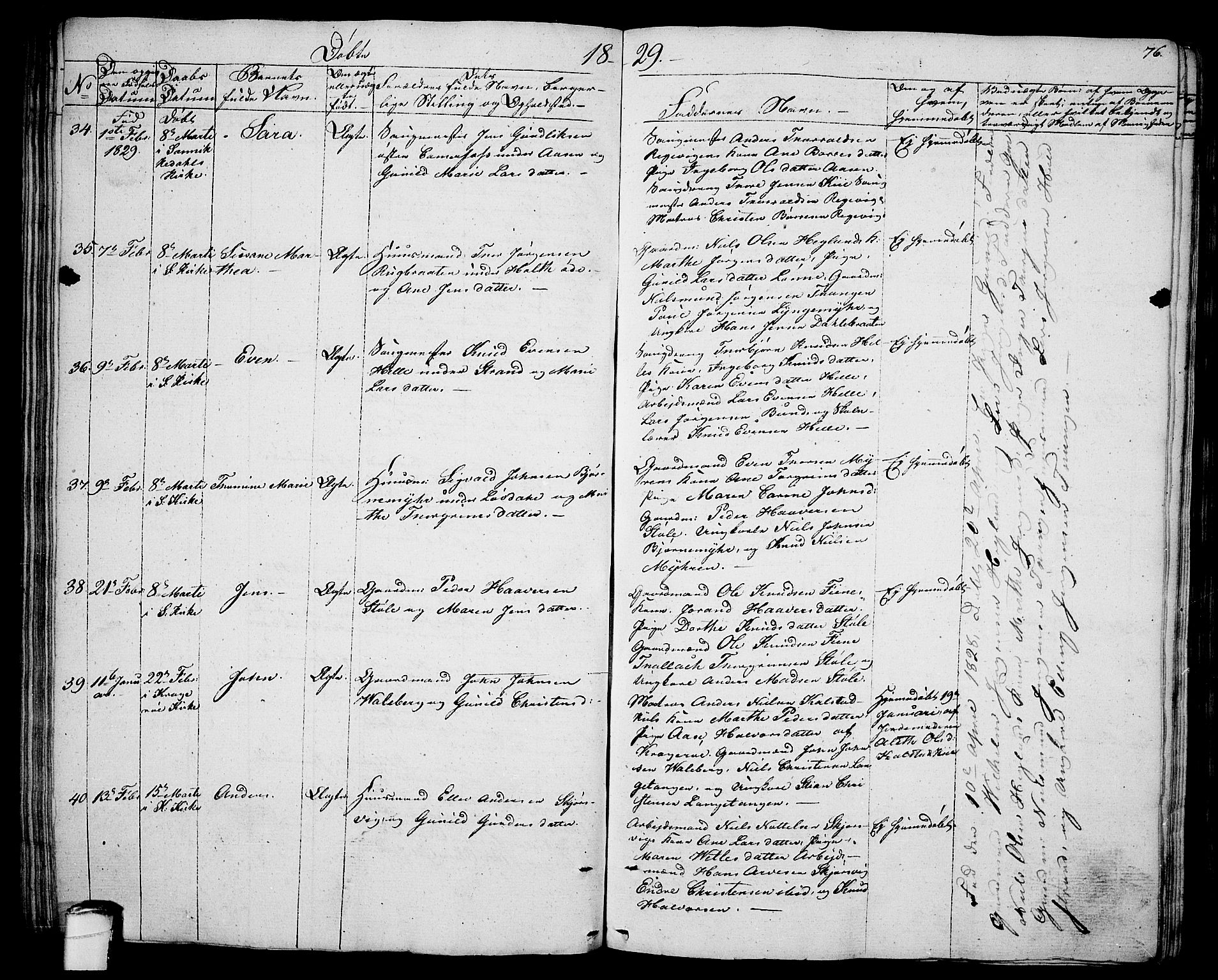Sannidal kirkebøker, AV/SAKO-A-296/F/Fa/L0005: Ministerialbok nr. 5, 1823-1830, s. 76