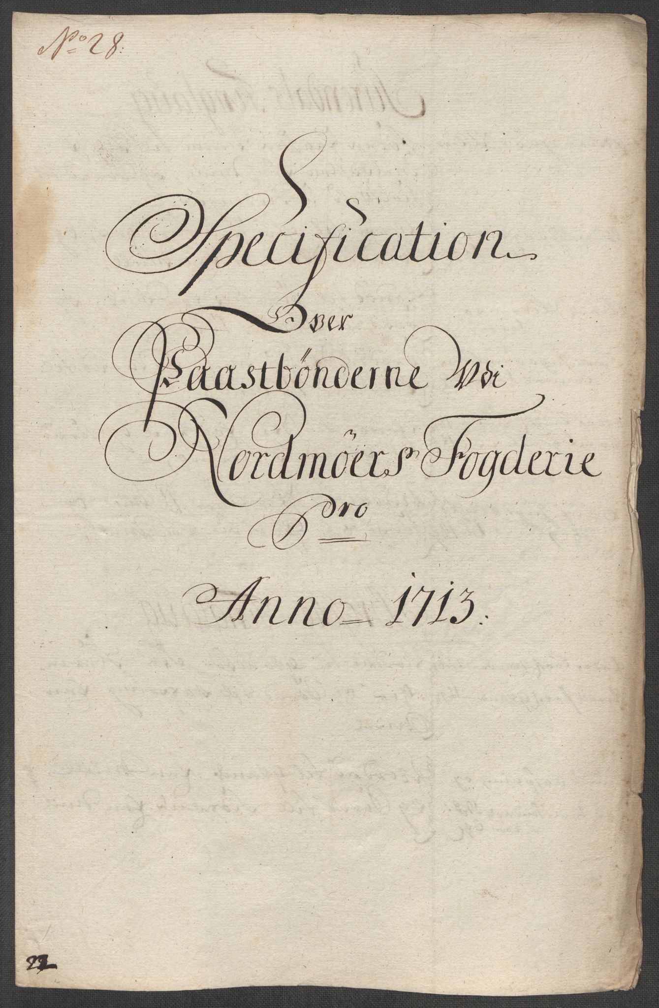 Rentekammeret inntil 1814, Reviderte regnskaper, Fogderegnskap, RA/EA-4092/R56/L3747: Fogderegnskap Nordmøre, 1713, s. 174
