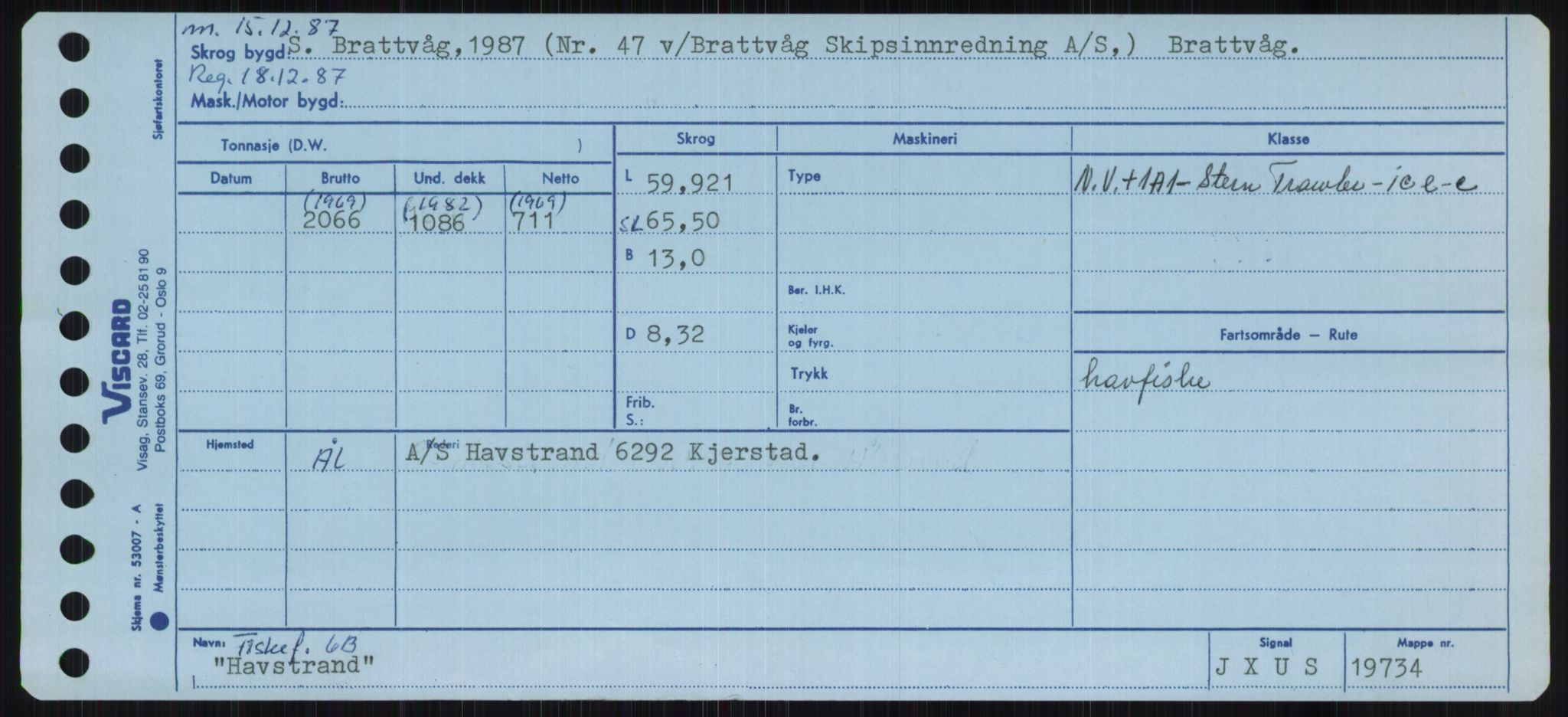 Sjøfartsdirektoratet med forløpere, Skipsmålingen, RA/S-1627/H/Ha/L0002/0002: Fartøy, Eik-Hill / Fartøy, G-Hill, s. 703