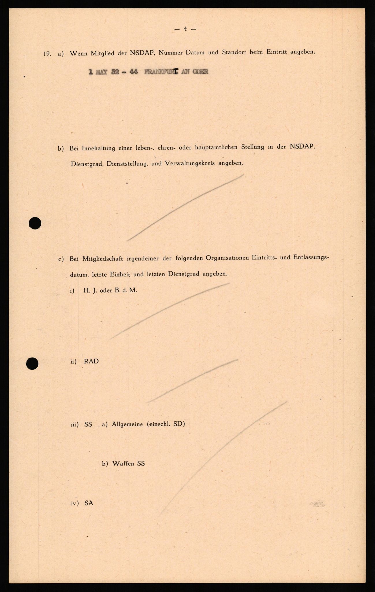 Forsvaret, Forsvarets overkommando II, AV/RA-RAFA-3915/D/Db/L0025: CI Questionaires. Tyske okkupasjonsstyrker i Norge. Tyskere., 1945-1946, s. 60