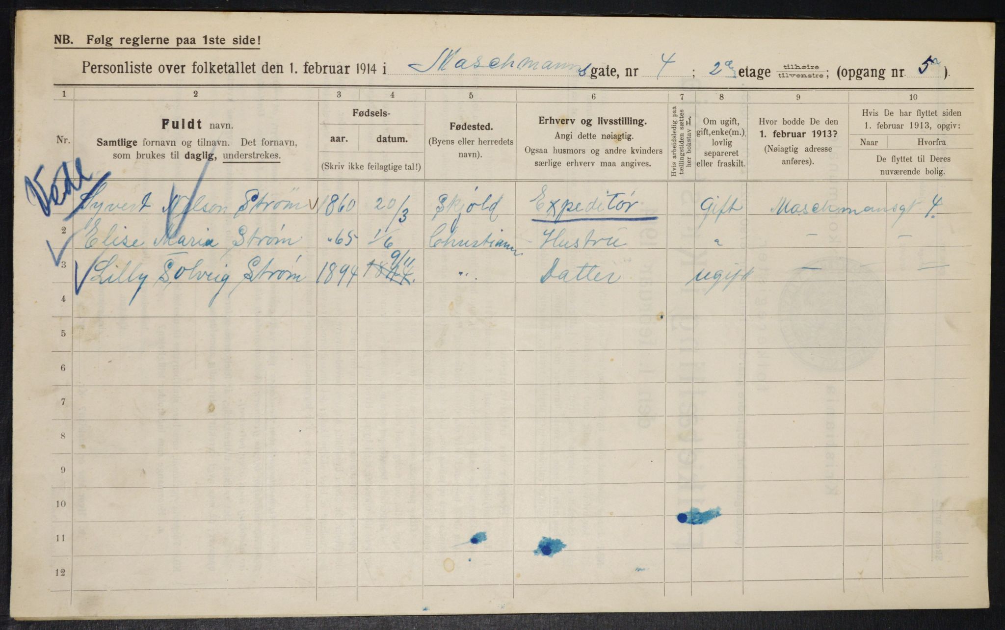 OBA, Kommunal folketelling 1.2.1914 for Kristiania, 1914, s. 64801