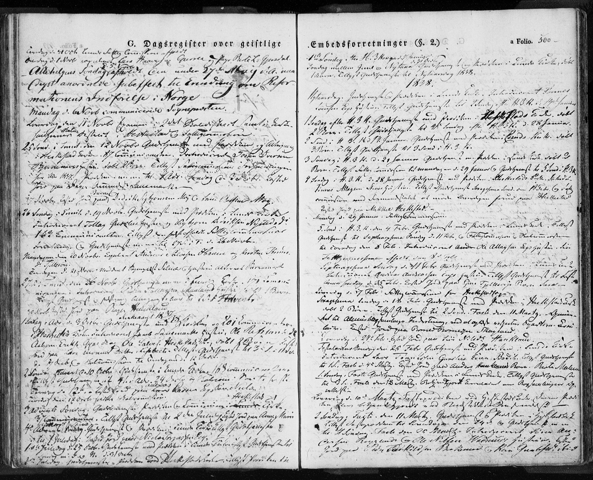 Lund sokneprestkontor, AV/SAST-A-101809/S06/L0008: Ministerialbok nr. A 7.2, 1833-1854, s. 500