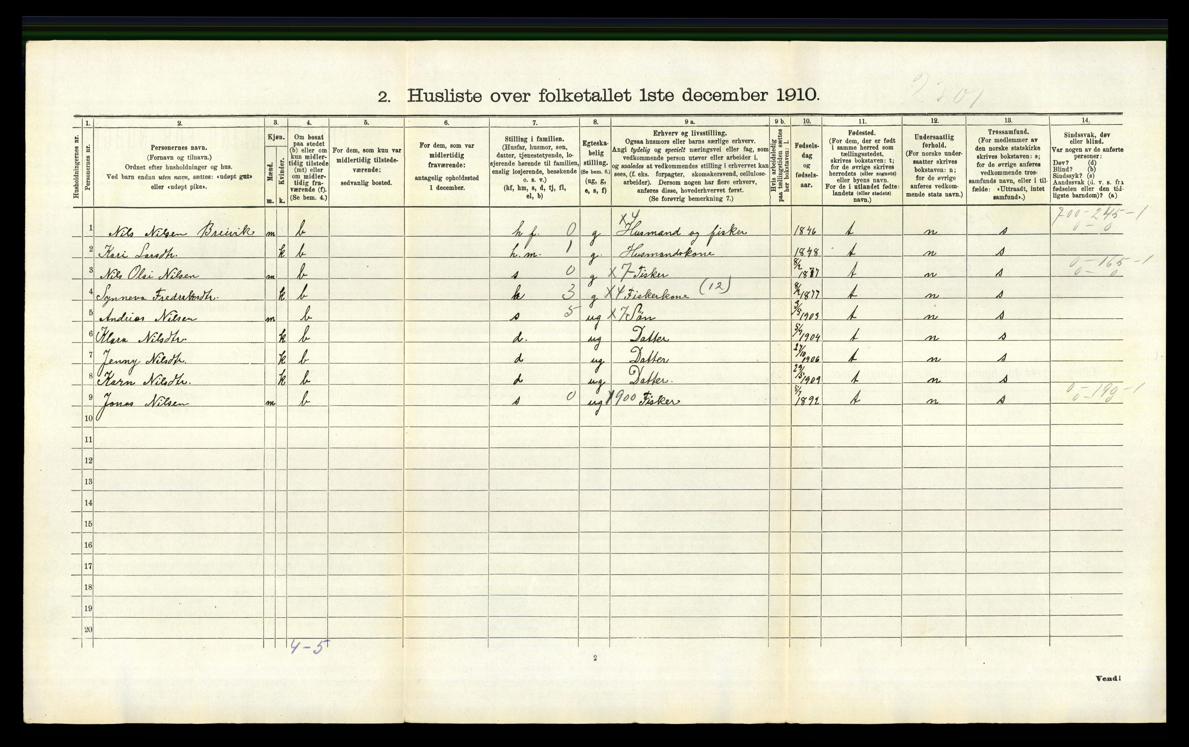 RA, Folketelling 1910 for 1258 Herdla herred, 1910, s. 1011