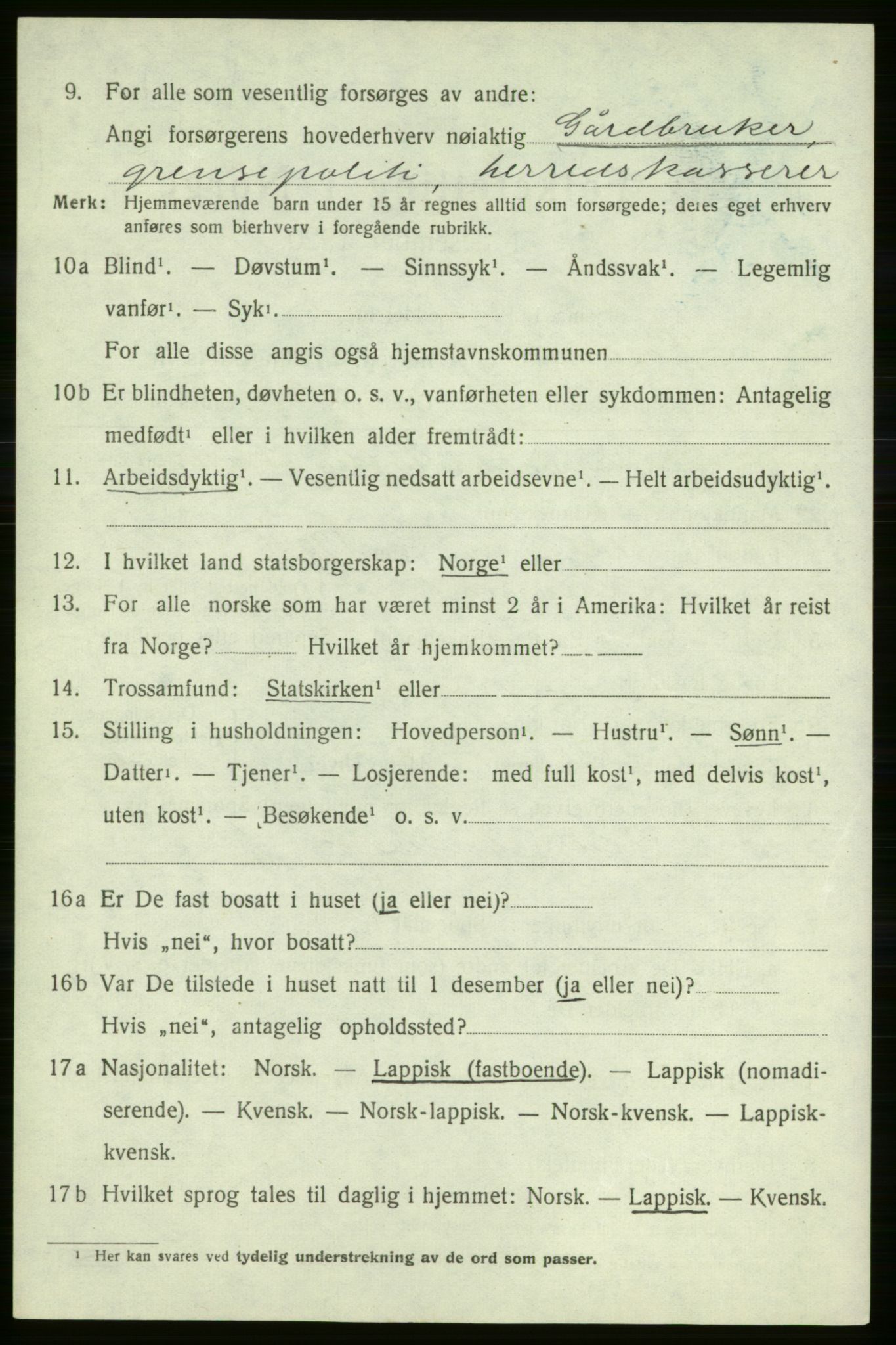 SATØ, Folketelling 1920 for 2021 Karasjok herred, 1920, s. 463