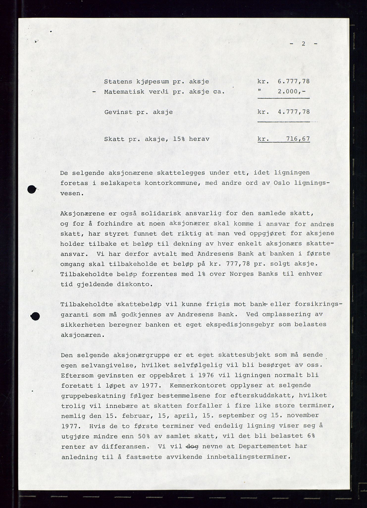 PA 1544 - Norsk Brændselolje A/S, AV/SAST-A-101965/1/A/Ab/L0008/0001: Styret, styremøter, bedriftsforsamling, generalforsamling  / Styret, 1975, s. 24