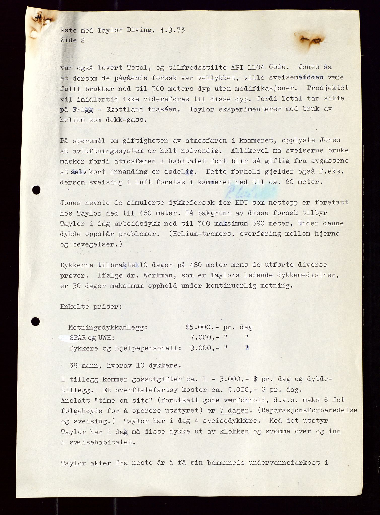 Industridepartementet, Oljekontoret, AV/SAST-A-101348/Di/L0001: DWP, møter juni - november, komiteemøter nr. 19 - 26, 1973-1974, s. 253