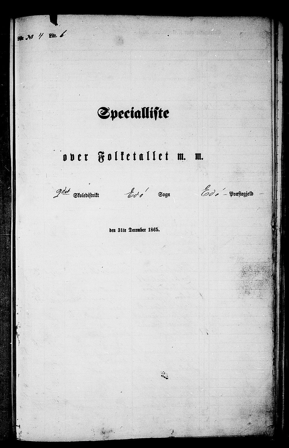 RA, Folketelling 1865 for 1573P Edøy prestegjeld, 1865, s. 88