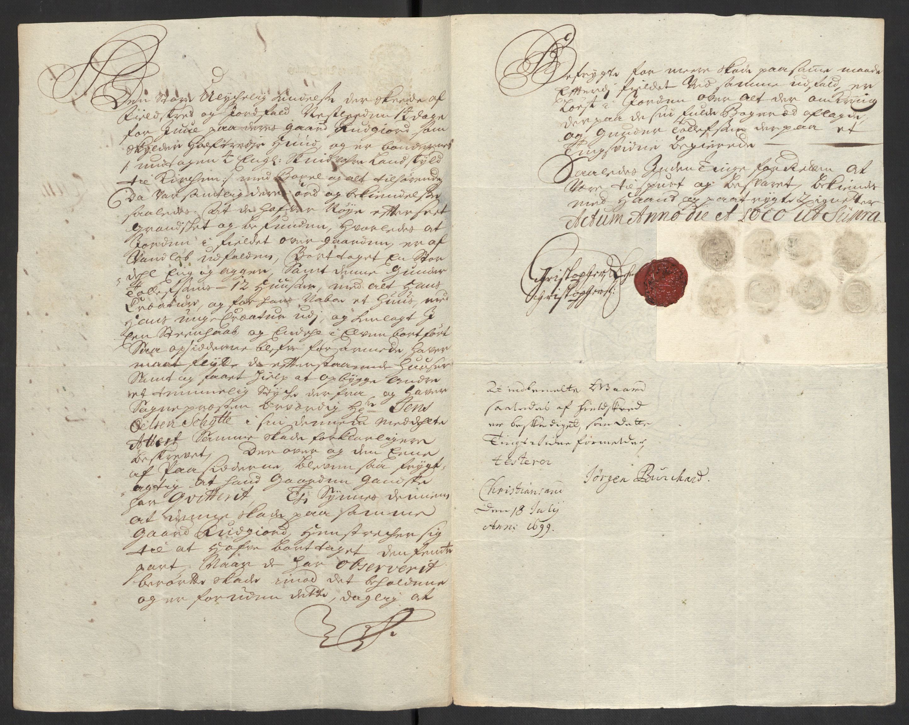 Rentekammeret inntil 1814, Reviderte regnskaper, Fogderegnskap, RA/EA-4092/R43/L2547: Fogderegnskap Lista og Mandal, 1698-1699, s. 261
