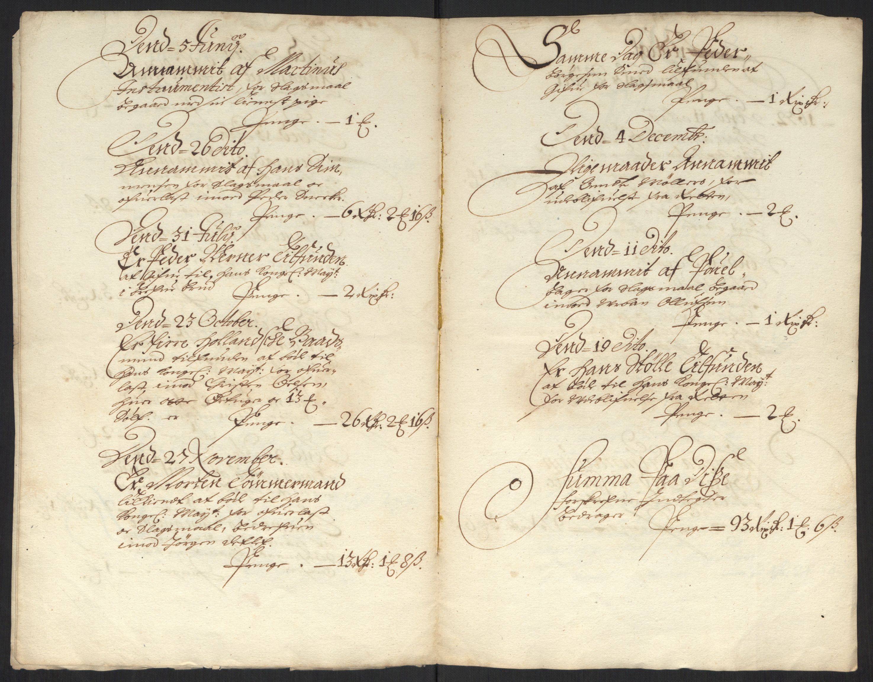 Rentekammeret inntil 1814, Reviderte regnskaper, Byregnskaper, AV/RA-EA-4066/R/Rm/L0284: [M17] Sikt og sakefall, 1658-1680, s. 66