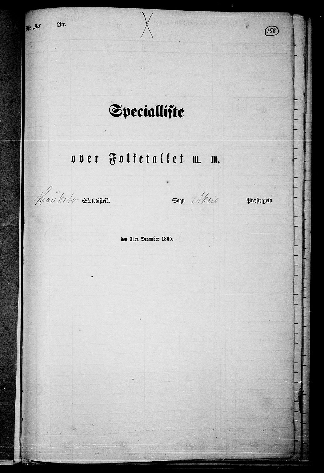 RA, Folketelling 1865 for 0218bP Østre Aker prestegjeld, 1865, s. 377