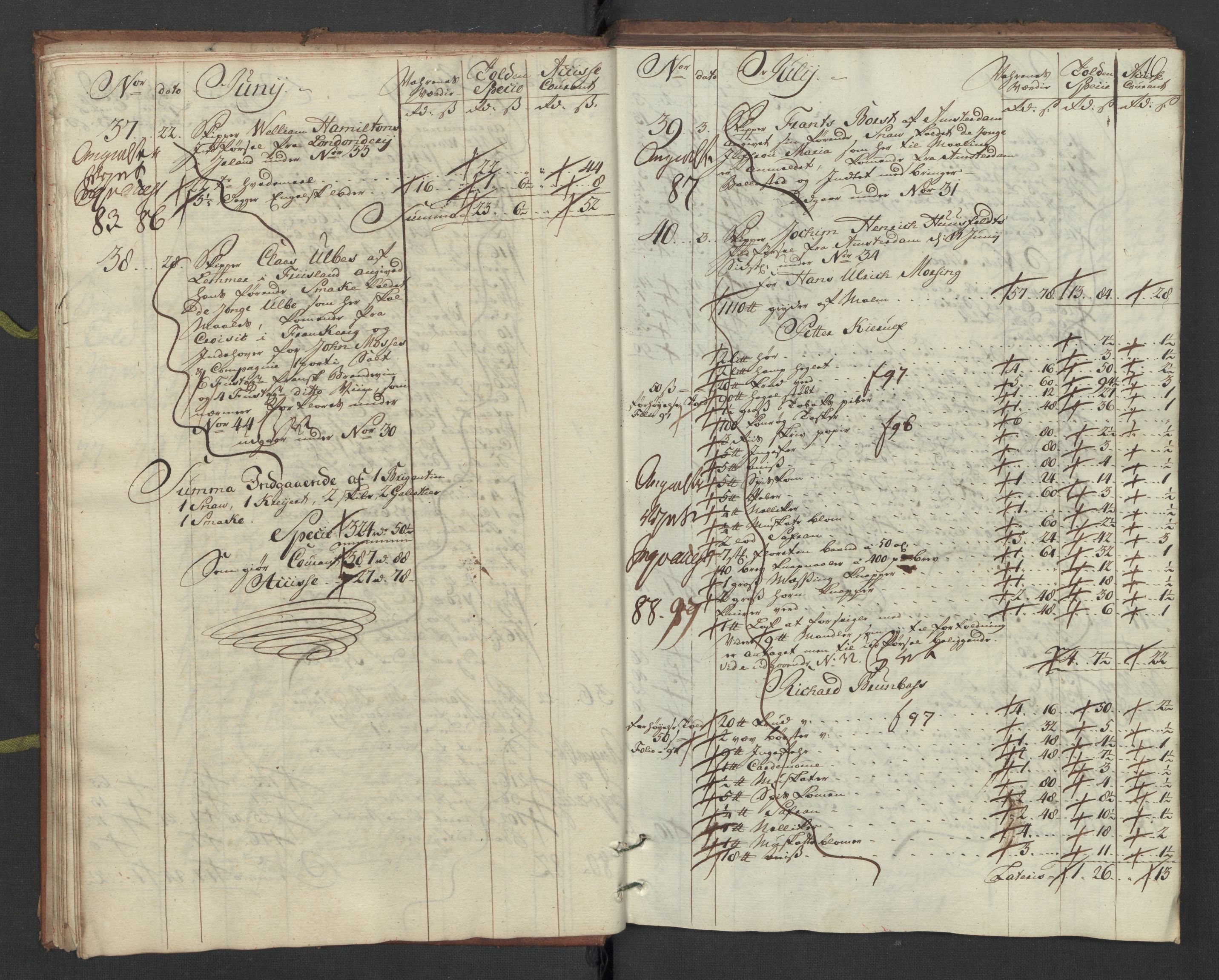 Generaltollkammeret, tollregnskaper, AV/RA-EA-5490/R32/L0015/0001: Tollregnskaper Kristiansund / Hovedtollbok, 1758, s. 9b-10a