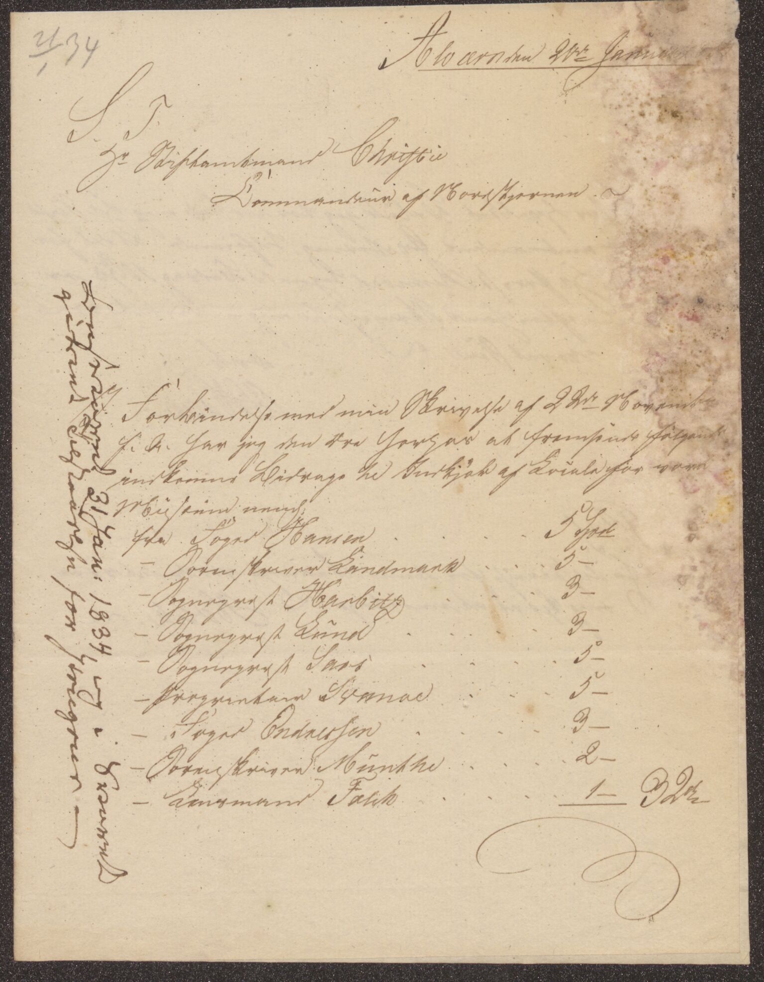 Bergens Museum, UMB/A007/D/Da/L0006/0003: Brevsamling 1833 - 1834 / Brevsamling 1834, 1834
