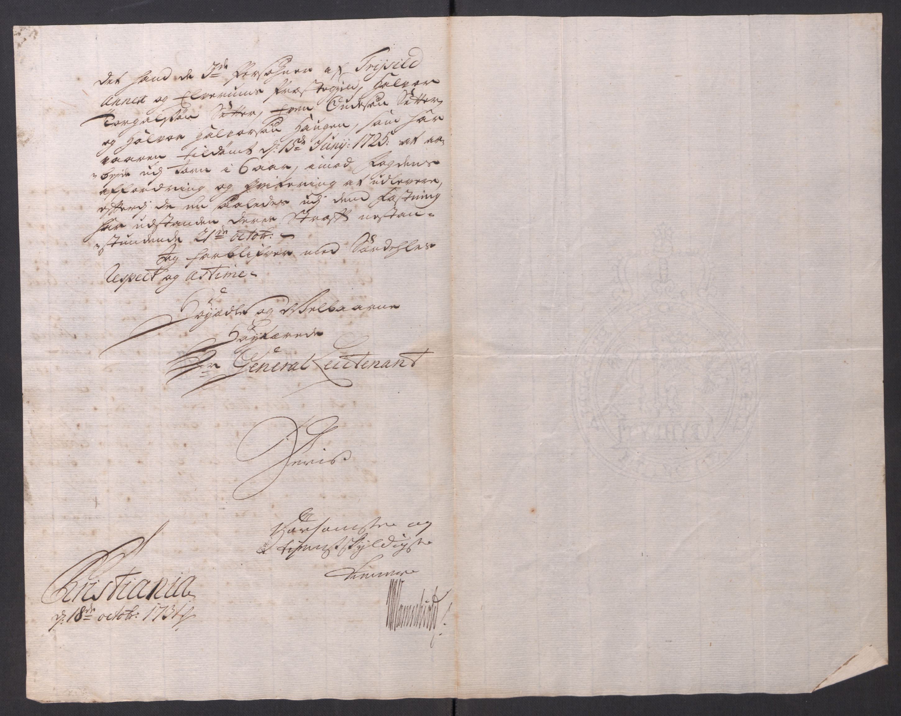 Kommanderende general (KG I) med Det norske krigsdirektorium, AV/RA-EA-5419/D/L0061: Stattholderens, stiftamtmenns og amtmenns brev, 1731-1740, s. 15