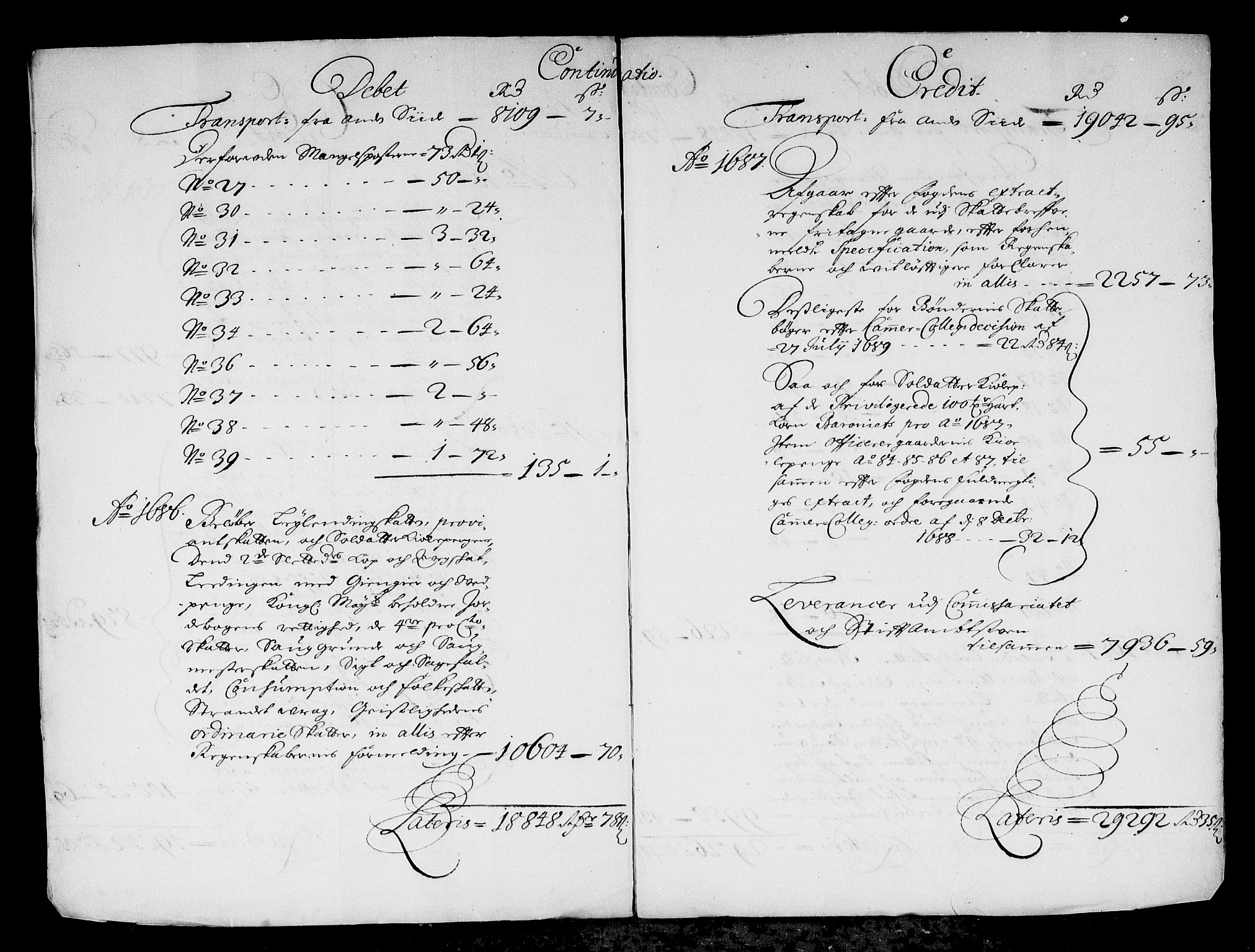 Rentekammeret inntil 1814, Reviderte regnskaper, Stiftamtstueregnskaper, Bergen stiftamt, RA/EA-6043/R/Rc/L0083: Bergen stiftamt, 1685-1687