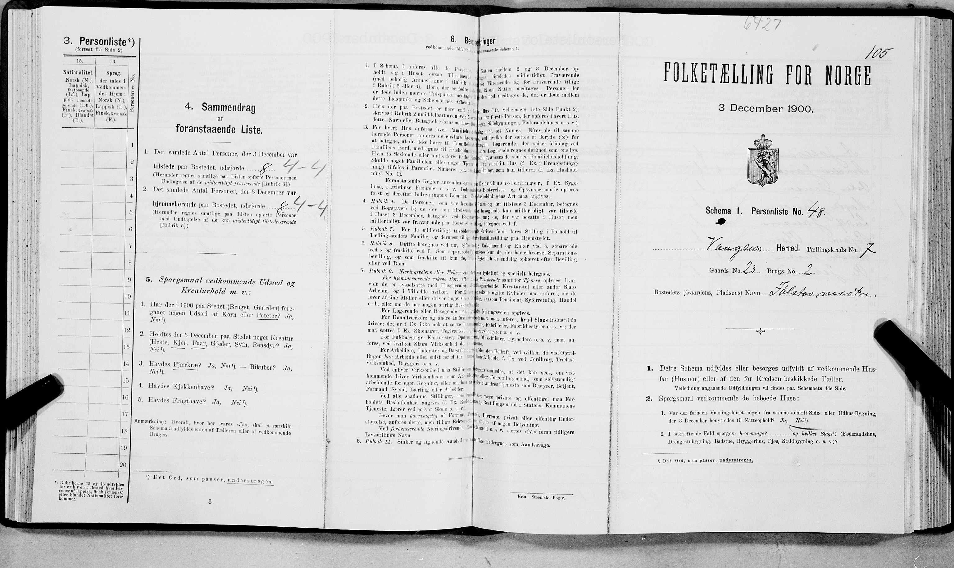SAT, Folketelling 1900 for 1865 Vågan herred, 1900, s. 993