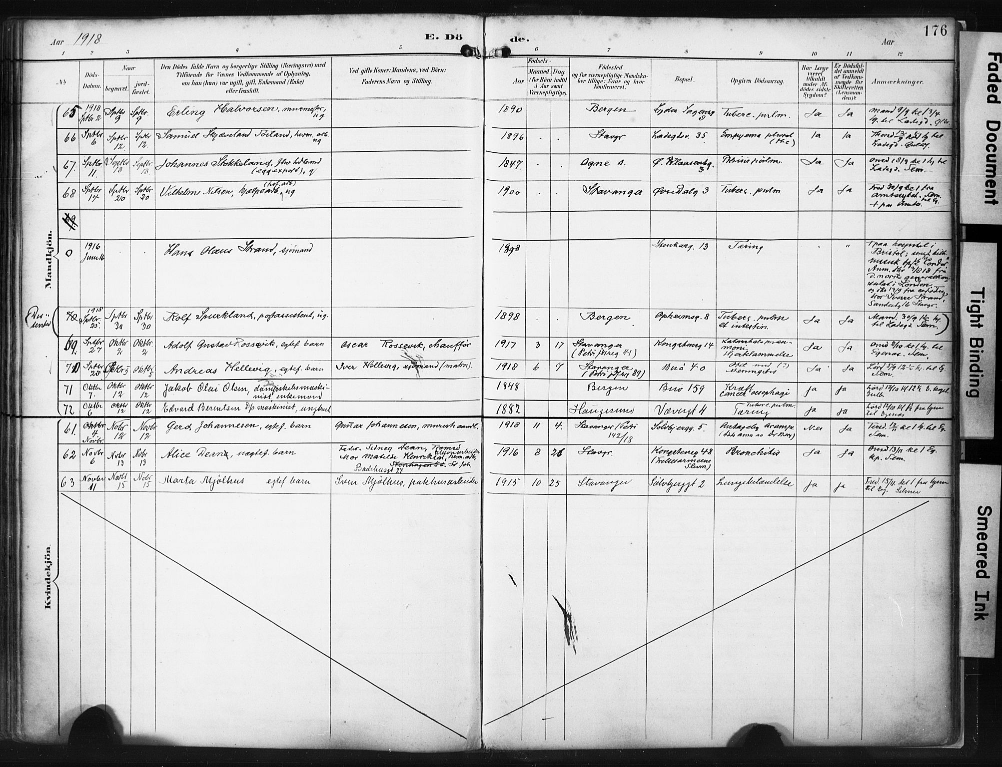 St. Petri sokneprestkontor, AV/SAST-A-101813/001/30/30BA/L0022: Ministerialbok nr. A 22, 1895-1919, s. 176