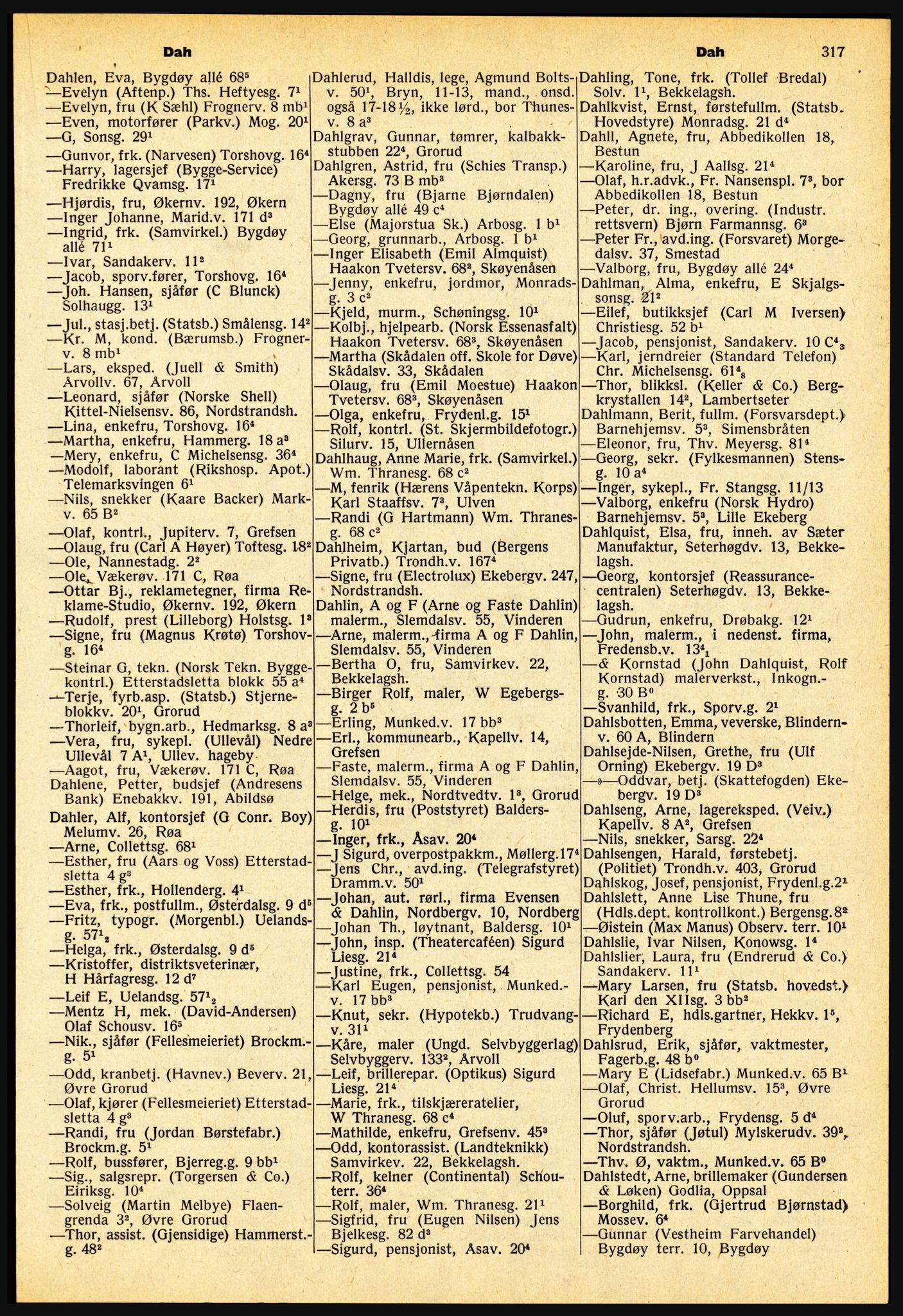 Kristiania/Oslo adressebok, PUBL/-, 1957-1958, s. 317