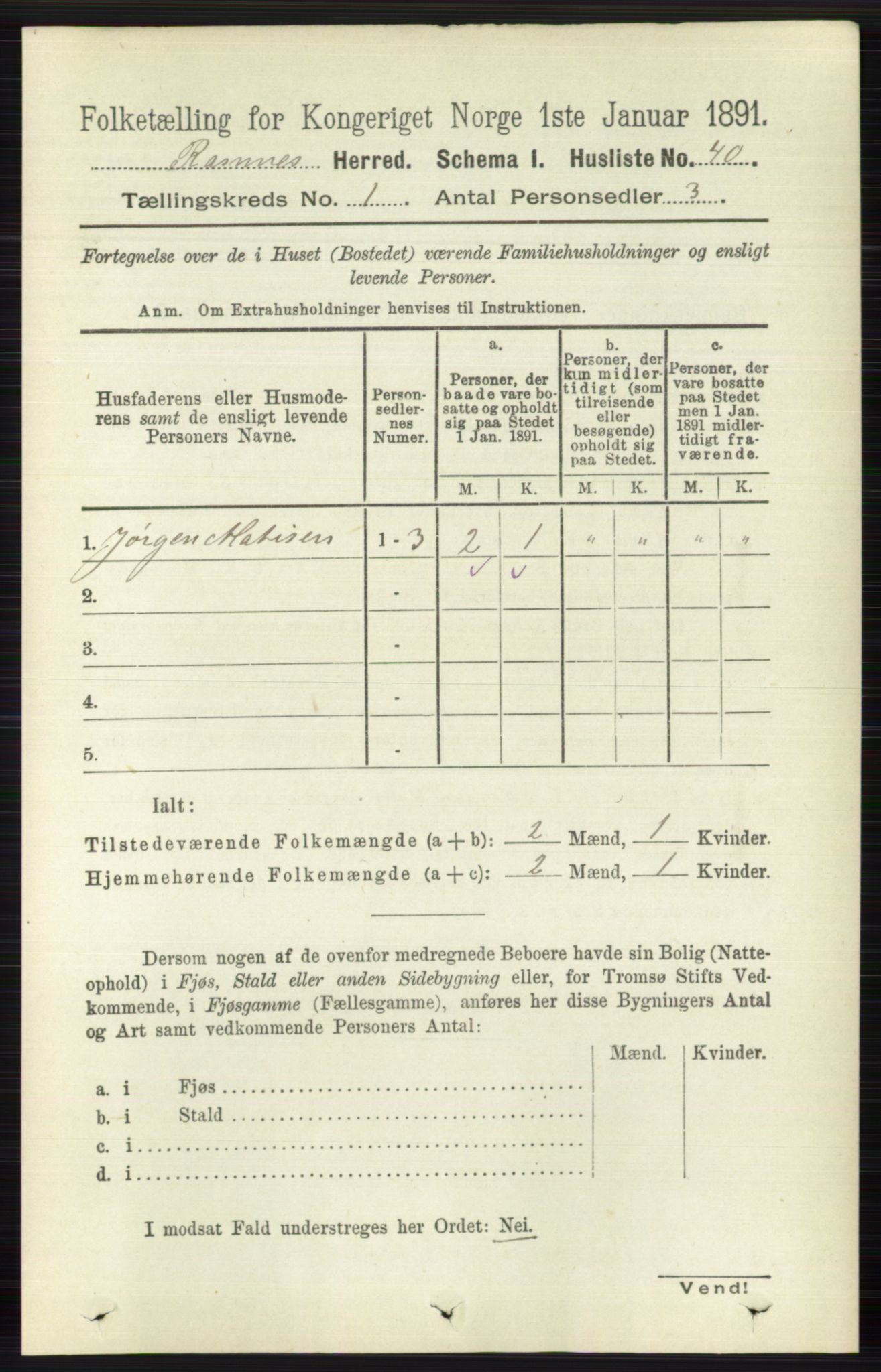 RA, Folketelling 1891 for 0718 Ramnes herred, 1891, s. 67