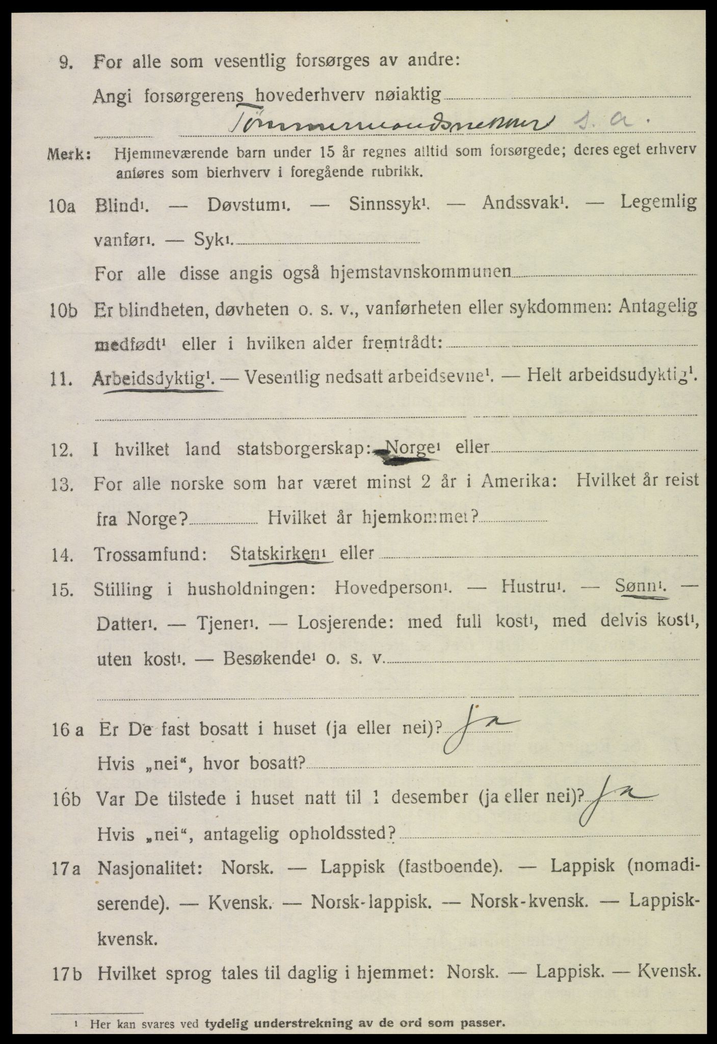 SAT, Folketelling 1920 for 1736 Snåsa herred, 1920, s. 3449