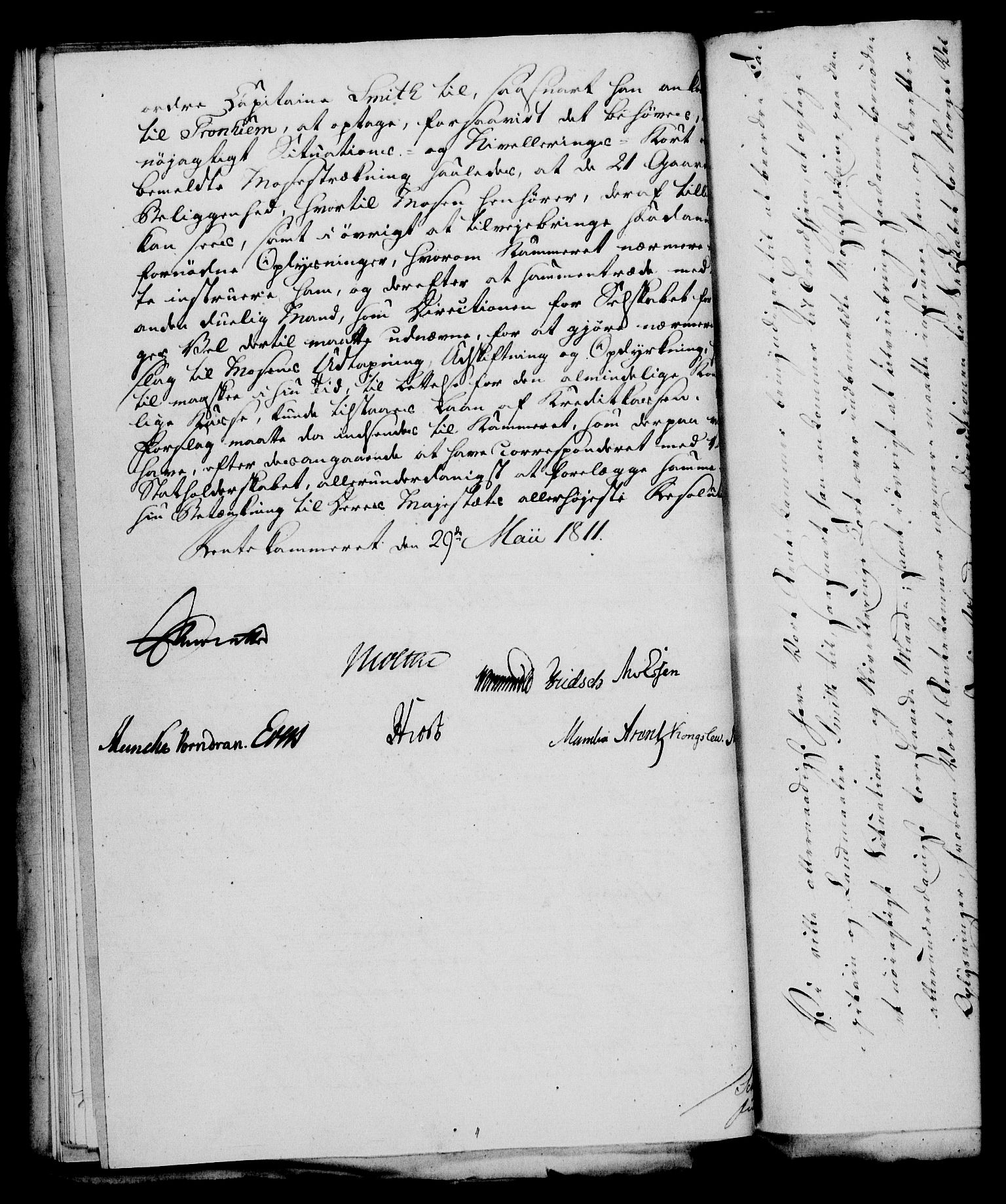 Rentekammeret, Kammerkanselliet, RA/EA-3111/G/Gf/Gfa/L0093: Norsk relasjons- og resolusjonsprotokoll (merket RK 52.93), 1811, s. 309