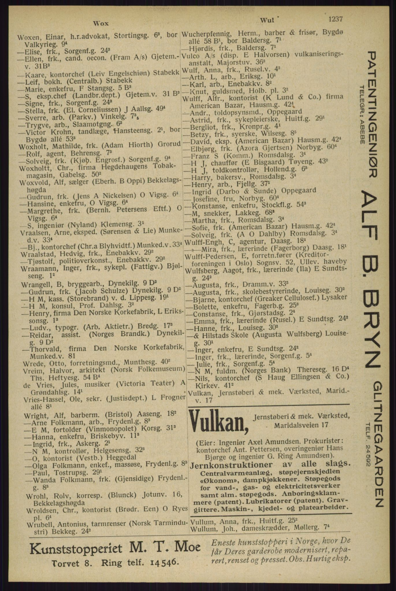 Kristiania/Oslo adressebok, PUBL/-, 1929, s. 1237